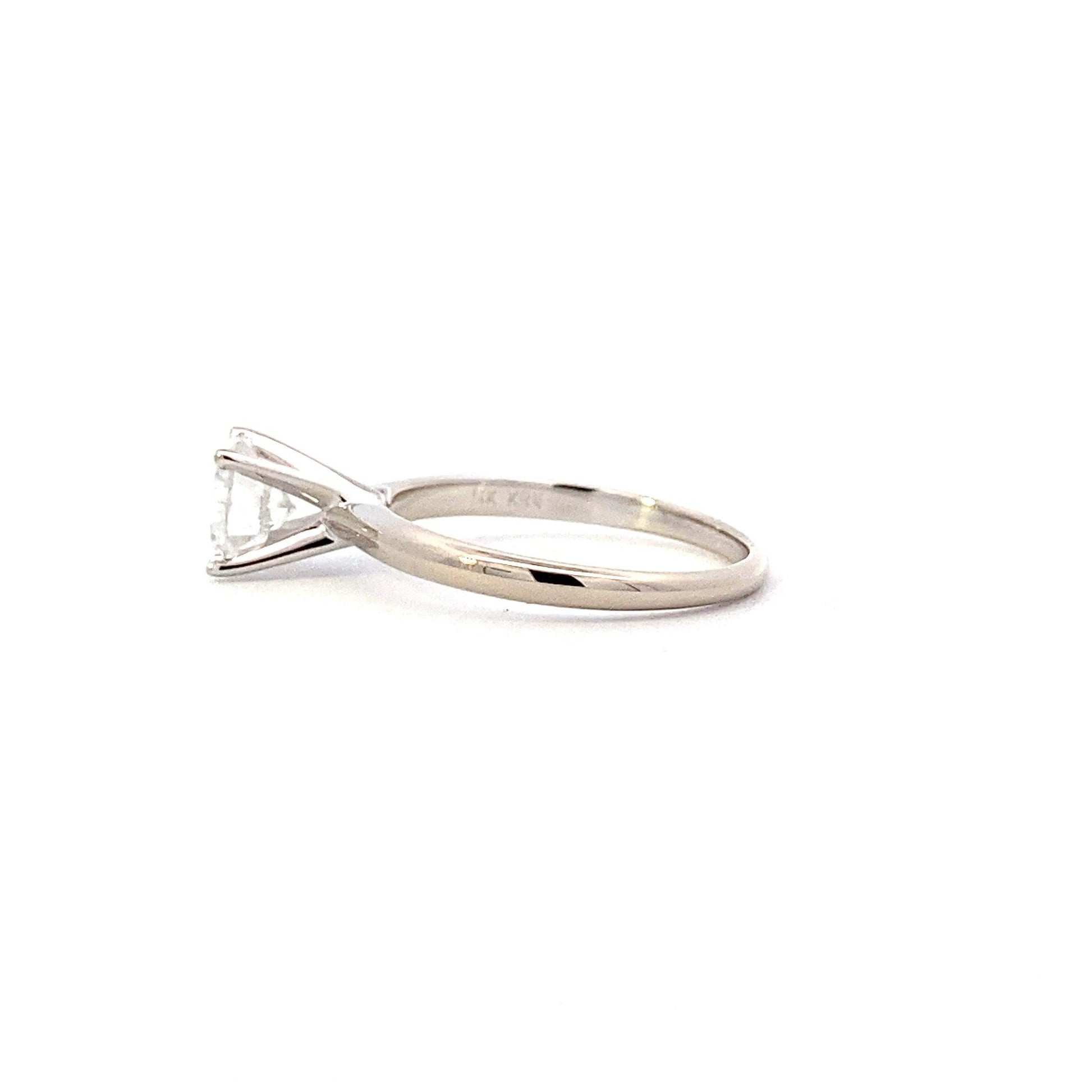 14K White Gold Women's Diamond Solitaire Ring - 1.15ct - ipawnishop.com