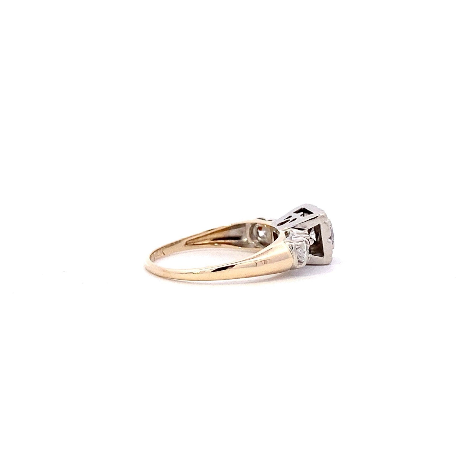 14K Yellow & White Gold Diamond Ring - 0.51ct - ipawnishop.com