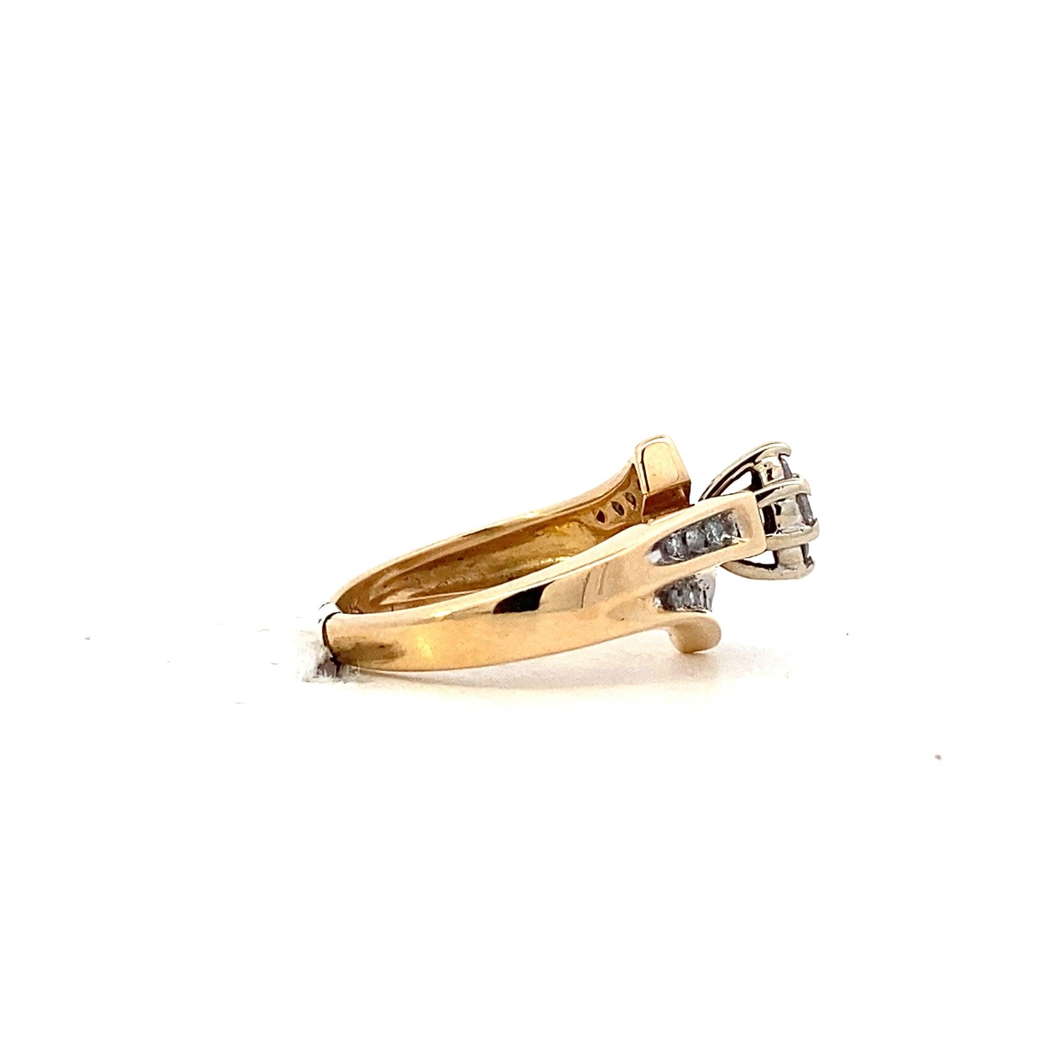 14K Yellow & White Gold Diamond Ring - 0.54ct - ipawnishop.com