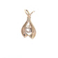 14K Amarillo y Blanco Colgante de Oro Diamante Solitario - 0.98ct - ipawnishop.com