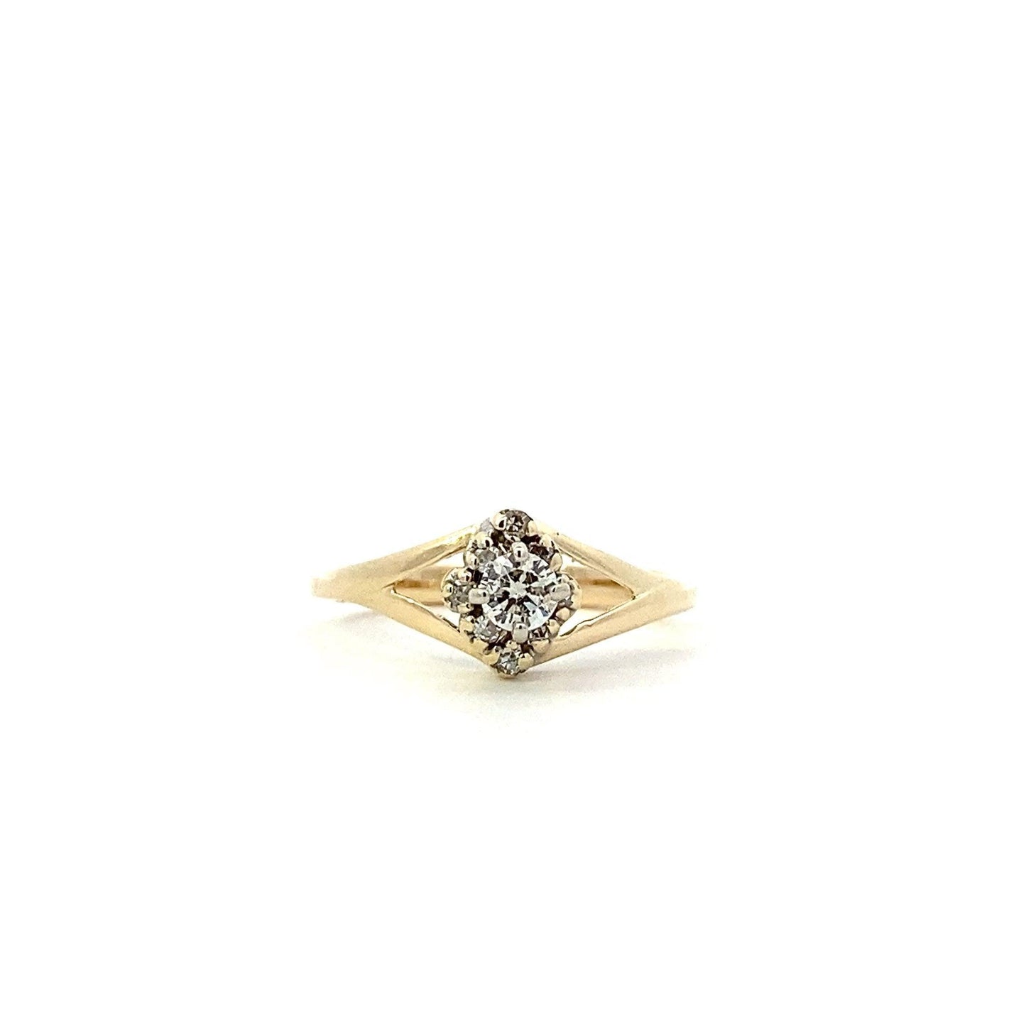 14K Yellow & White Gold Women's Diamond Ring - 0.26ct - ipawnishop.com