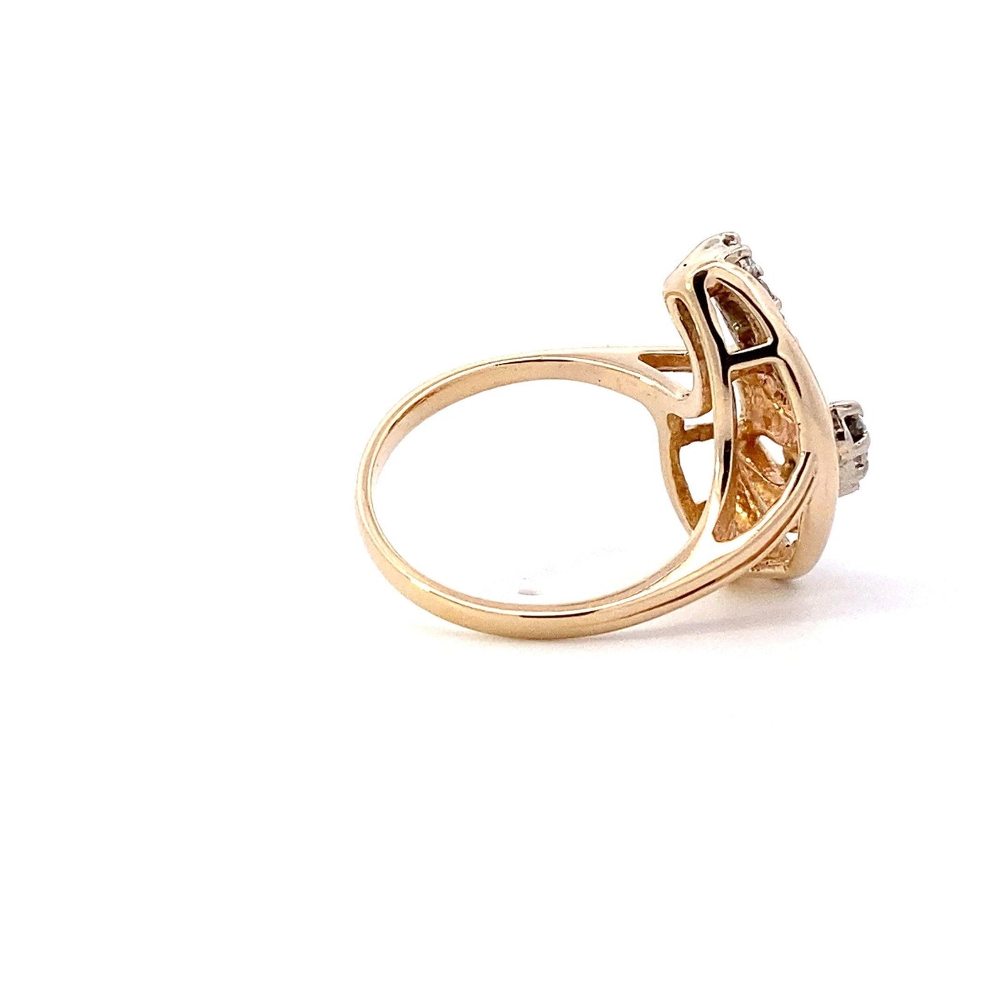 Anillo de Diamantes para Mujer en Oro Amarillo y Blanco de 14K - 0.29ct - ipawnishop.com