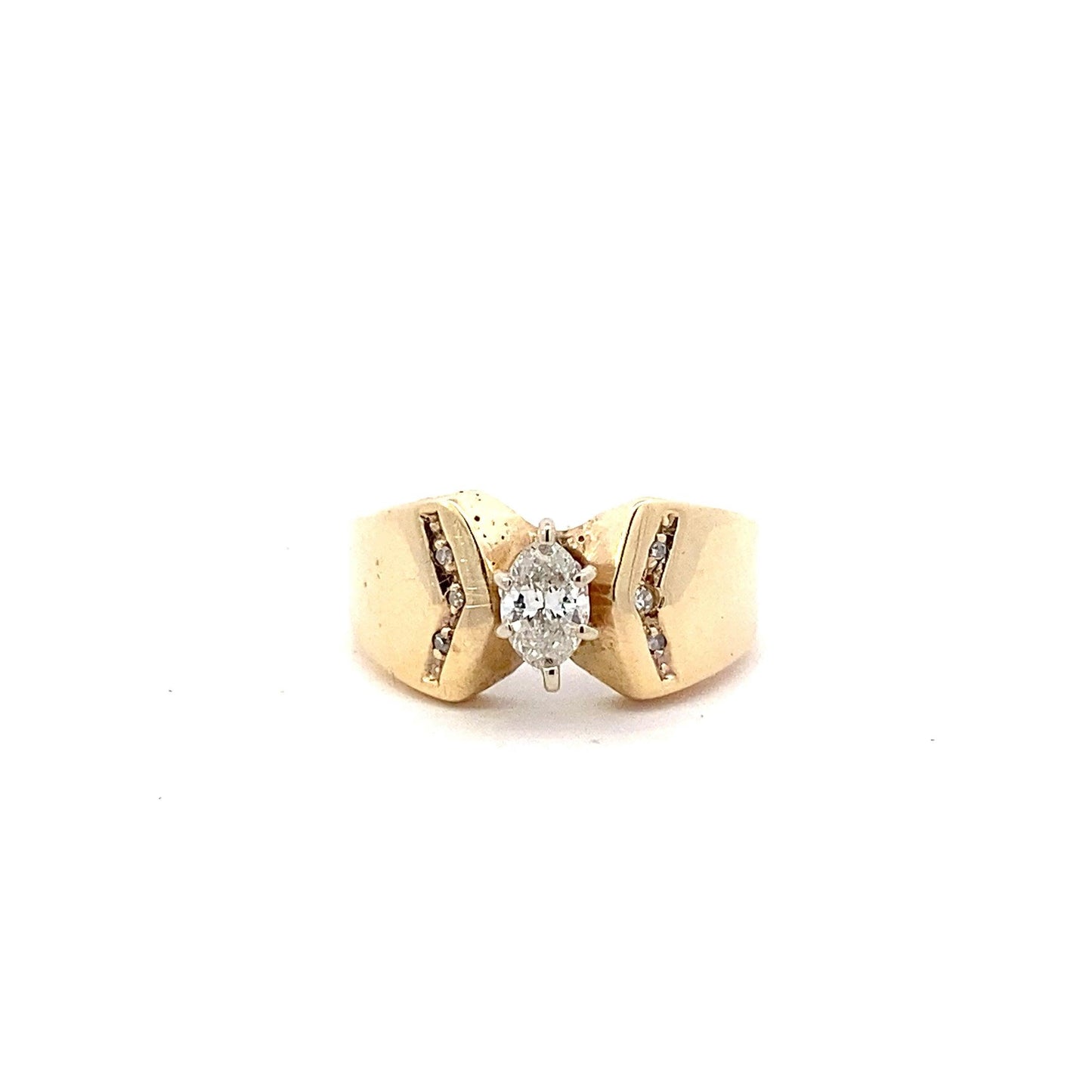 14K Yellow & White Gold Women's Diamond Ring - 0.32ct - ipawnishop.com