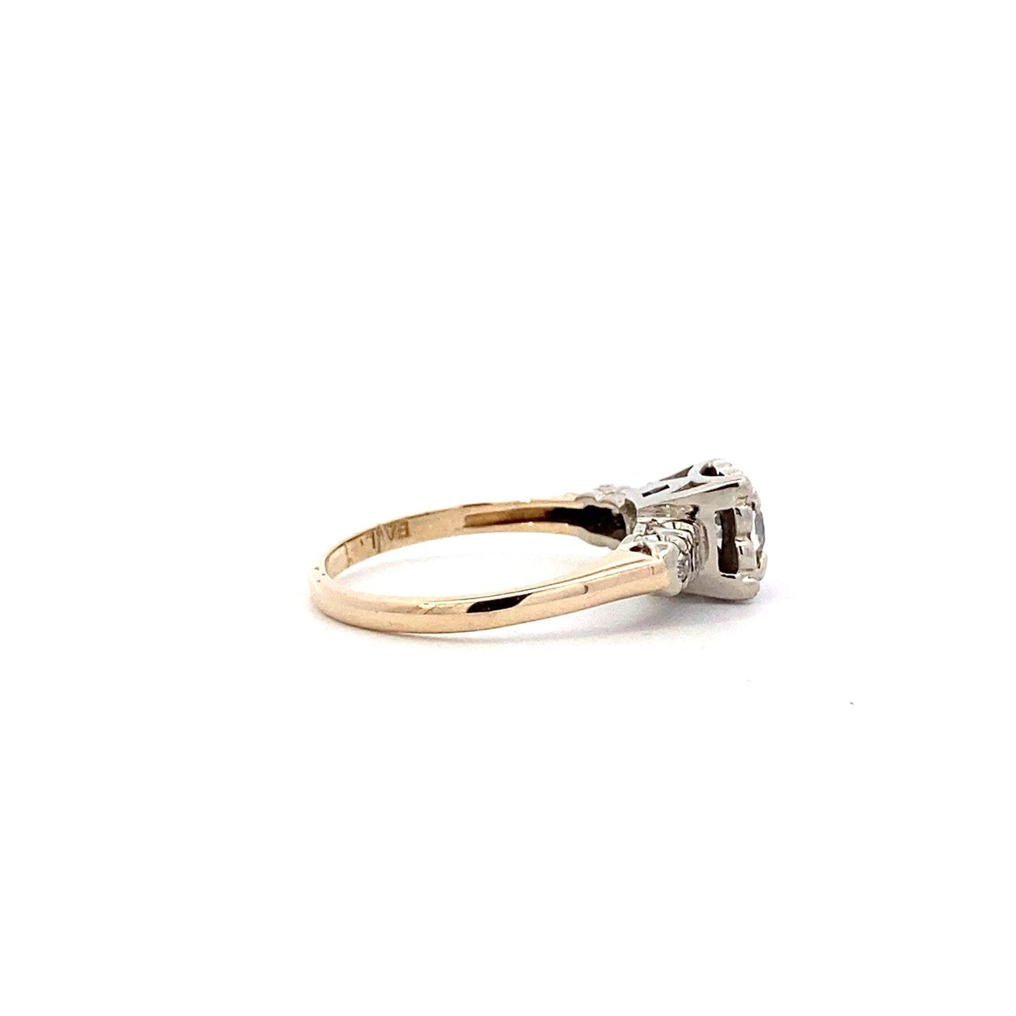 Anillo de Diamantes para Mujer en Oro Amarillo y Blanco de 14K - 0.43ct - ipawnishop.com