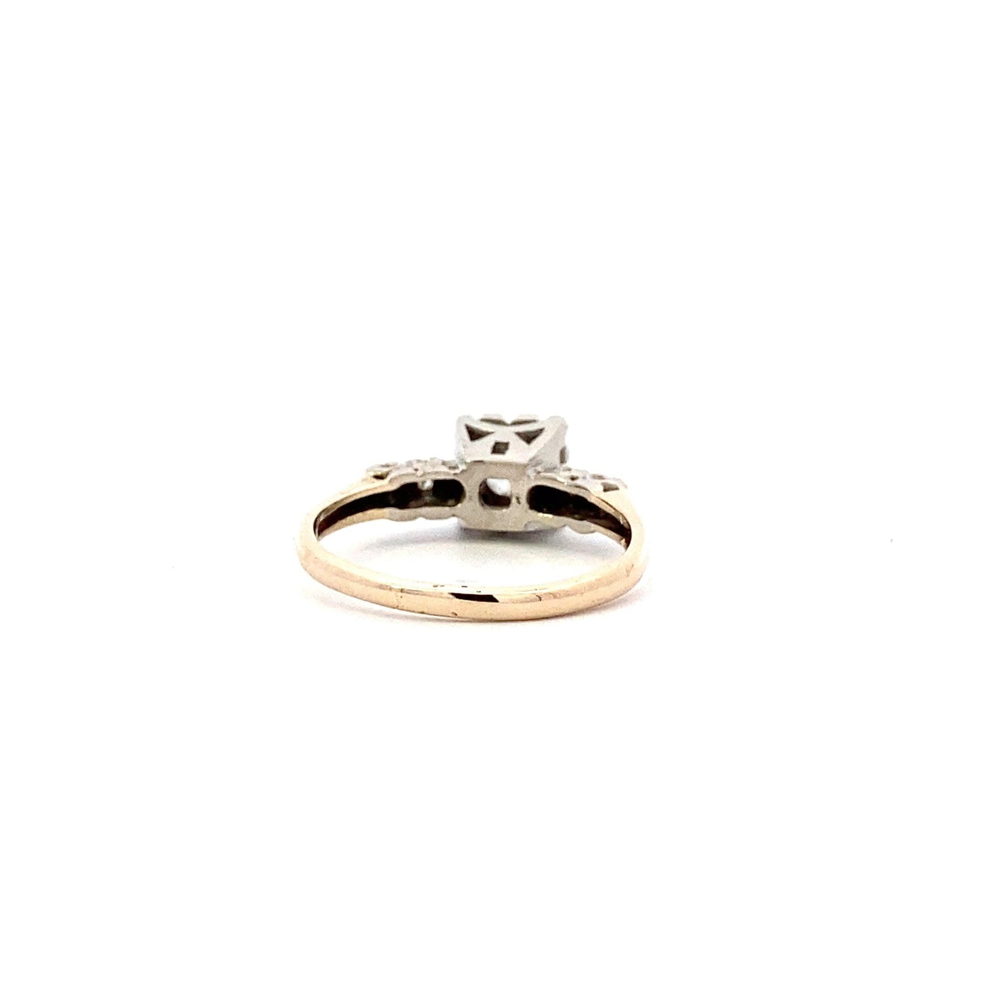 Anillo de Diamantes para Mujer en Oro Amarillo y Blanco de 14K - 0.43ct - ipawnishop.com