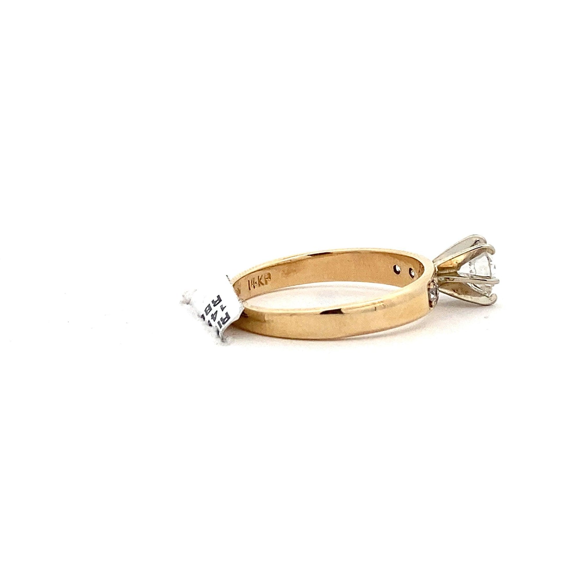 Anillo de Diamantes para Mujer en Oro Amarillo y Blanco de 14K - 0.57ct - ipawnishop.com