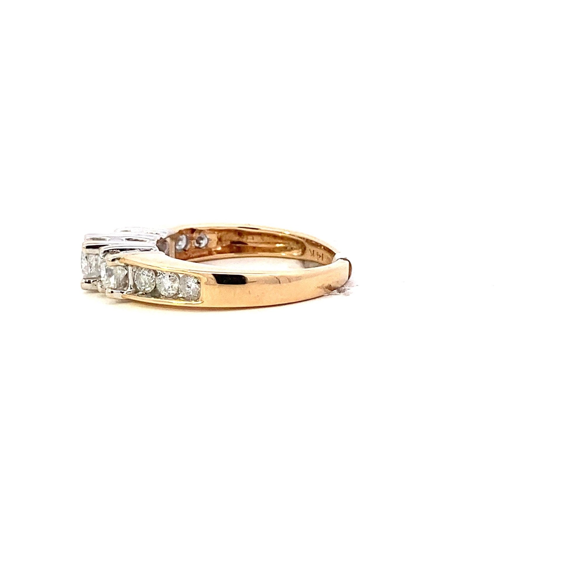 14K Yellow & White Gold Women's Diamond Ring - 0.85ct - ipawnishop.com