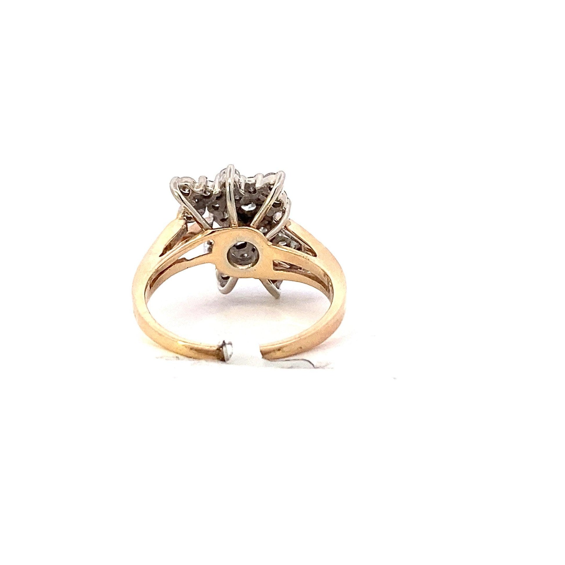 14K Yellow & White Gold Women's Diamond Ring - 0.92ct - ipawnishop.com