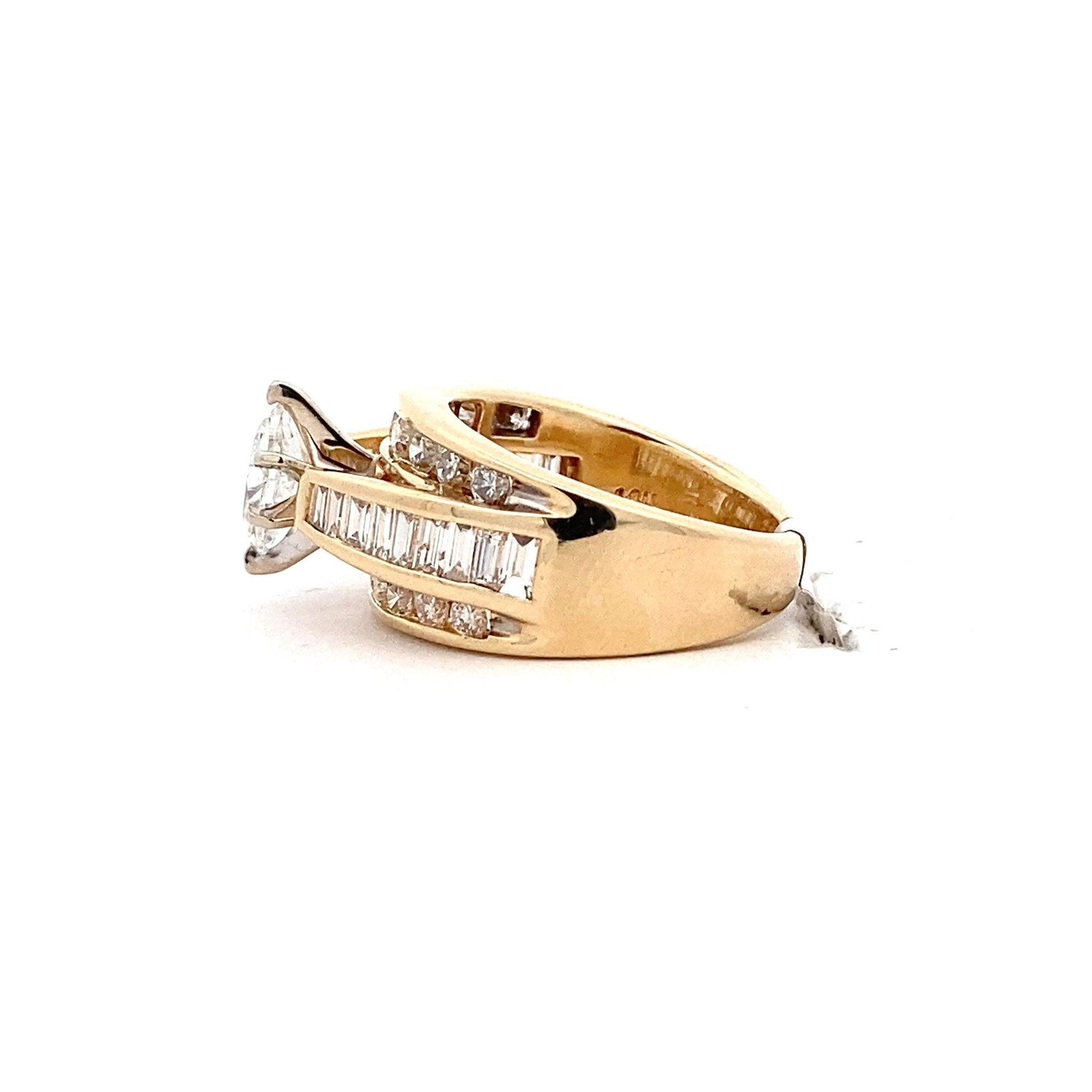 14K Yellow & White Gold Women's Diamond Ring - 1.87ct - ipawnishop.com