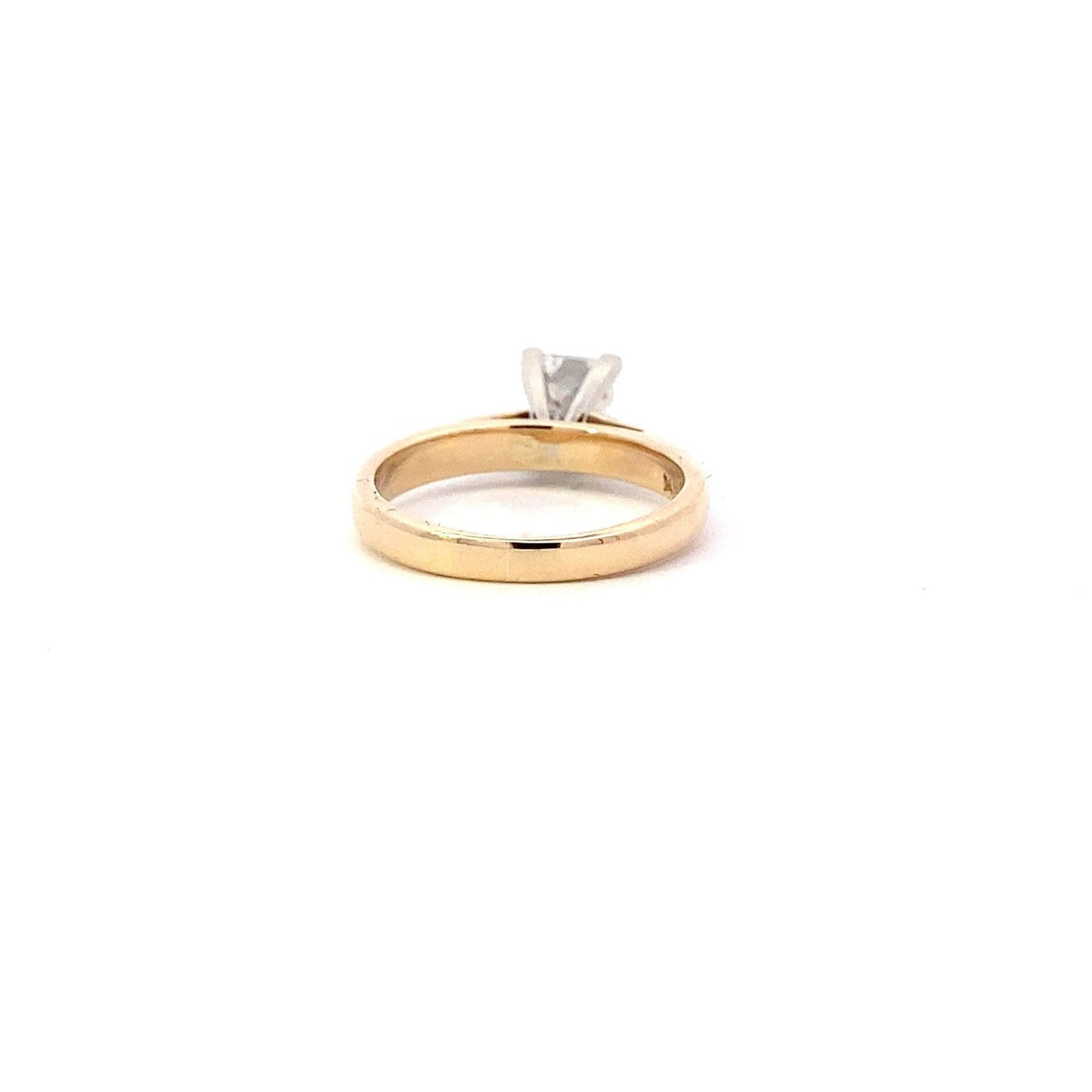 14K Amarillo y Oro Blanco Anillo Solitario de Diamantes de la Mujer - 1.0ct - ipawnishop.com