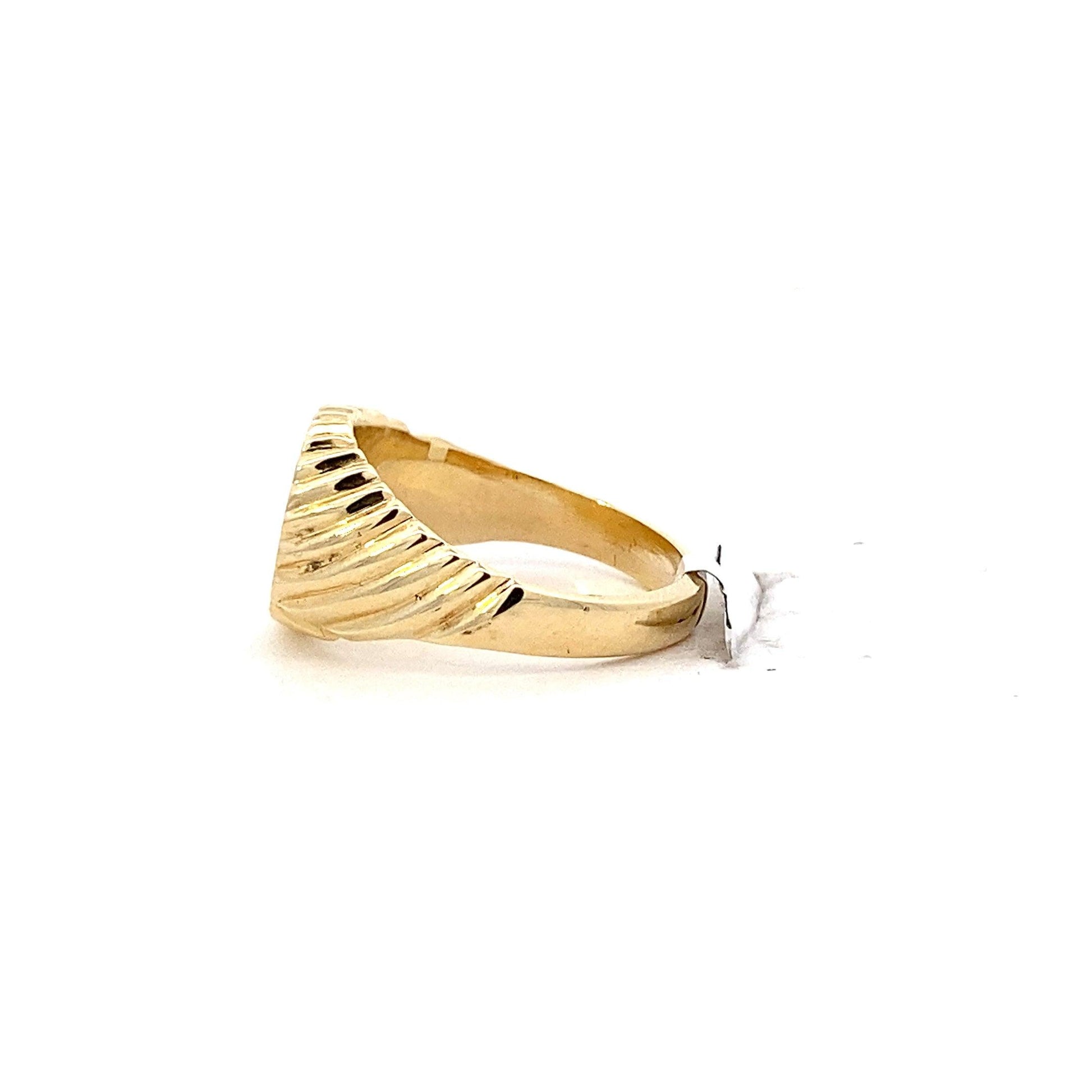 14K Yellow Gold 12x10MM Oval Signet Ring - ipawnishop.com