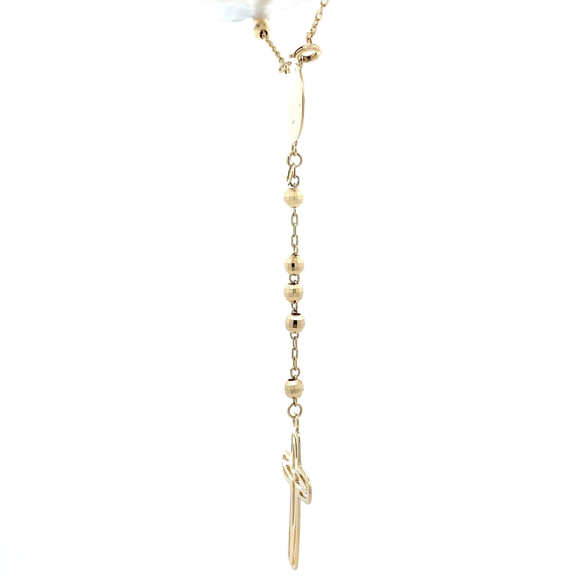 14K Yellow Gold 17" Rosary Necklace - ipawnishop.com