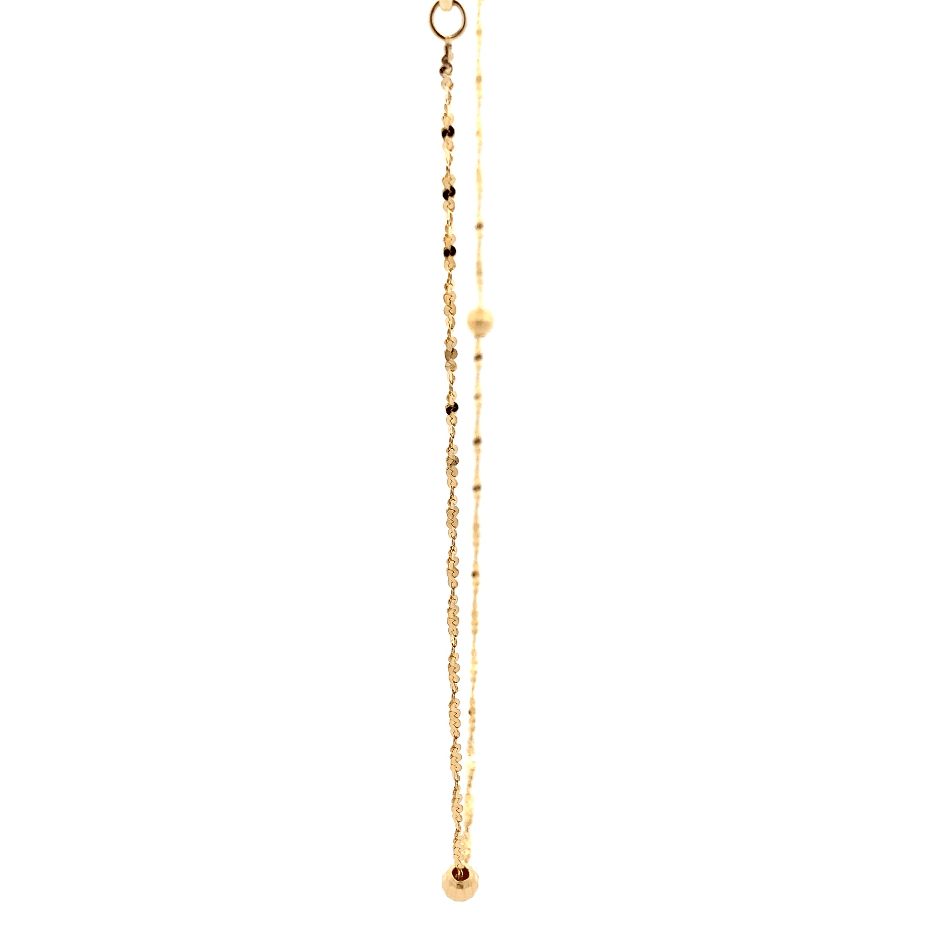 14K Yellow Gold 32" Beaded Twisted Serpentine Chain - ipawnishop.com
