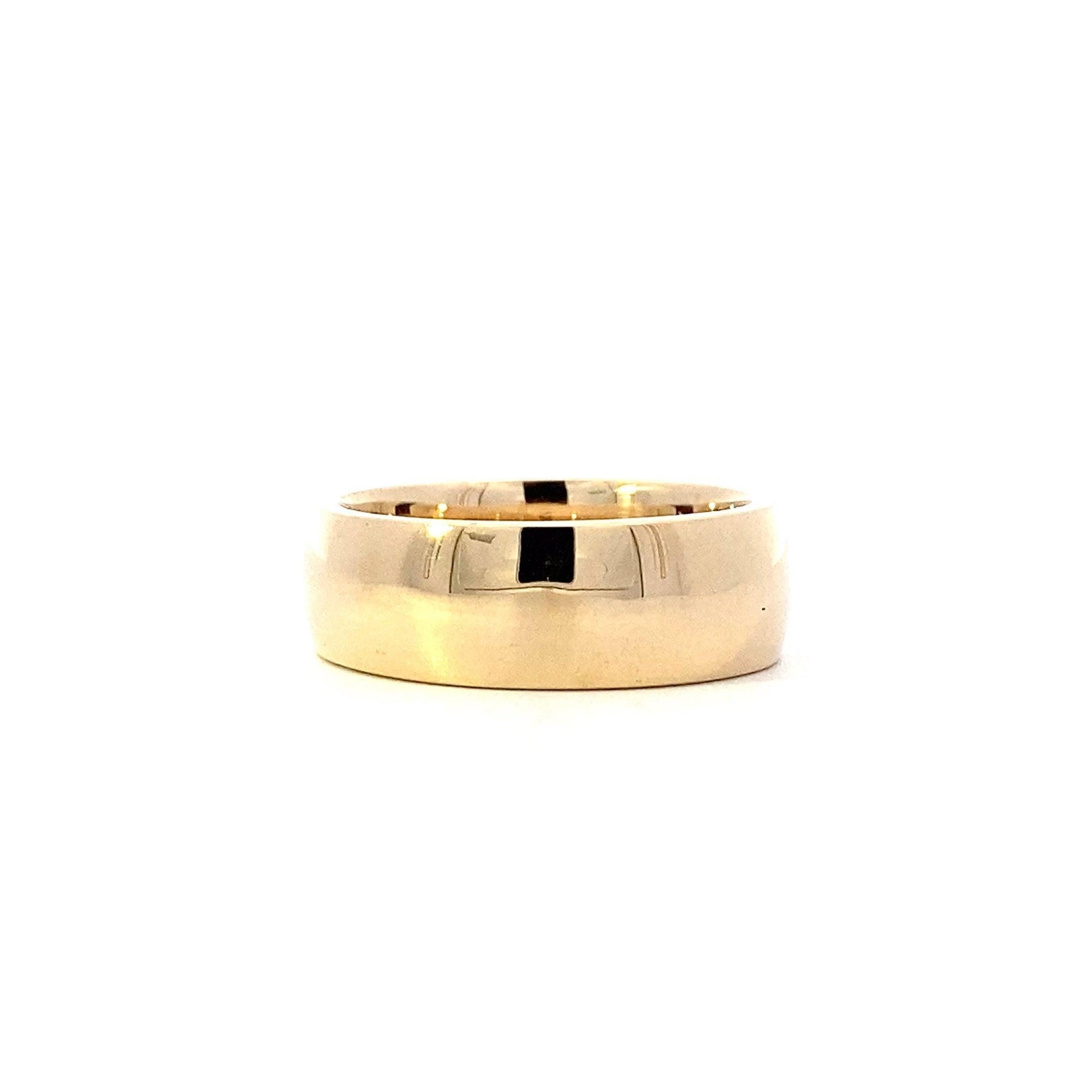 14K Yellow Gold 7.8MM Half Round Band - ipawnishop.com