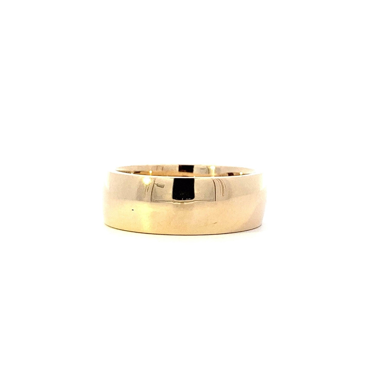 14K Yellow Gold 7.8MM Half Round Band - ipawnishop.com