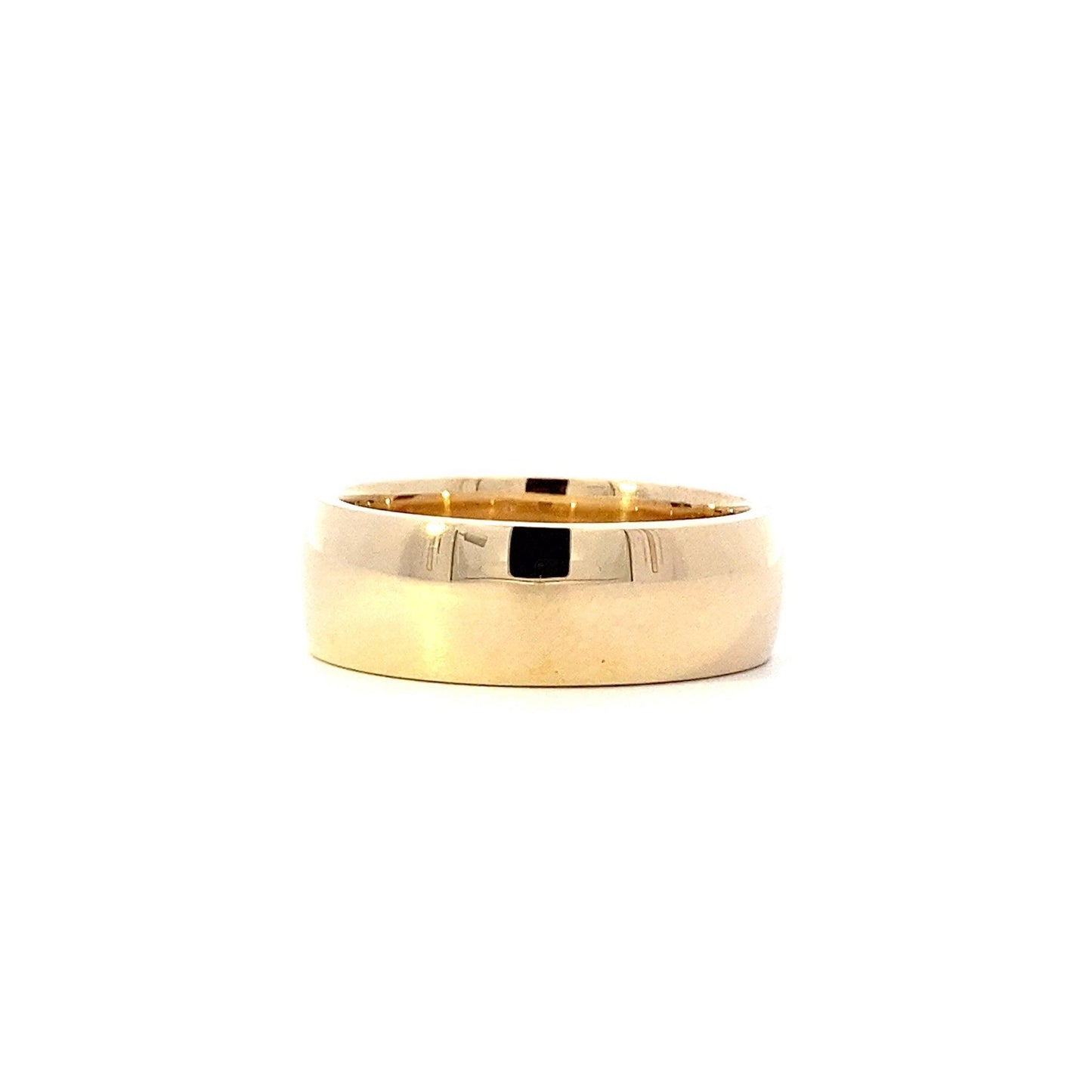 14K Yellow Gold 7.8MM Half Round Band - ipawnishop.com