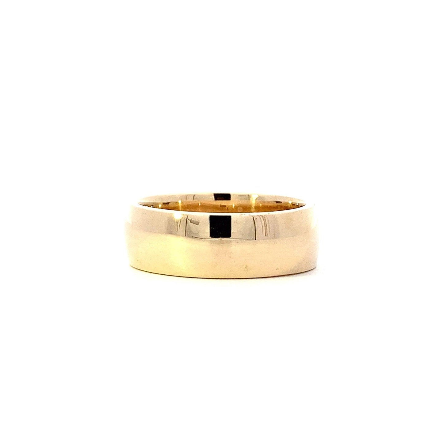 14K Yellow Gold 7.8MM Half Round Band - ipawnishop.com