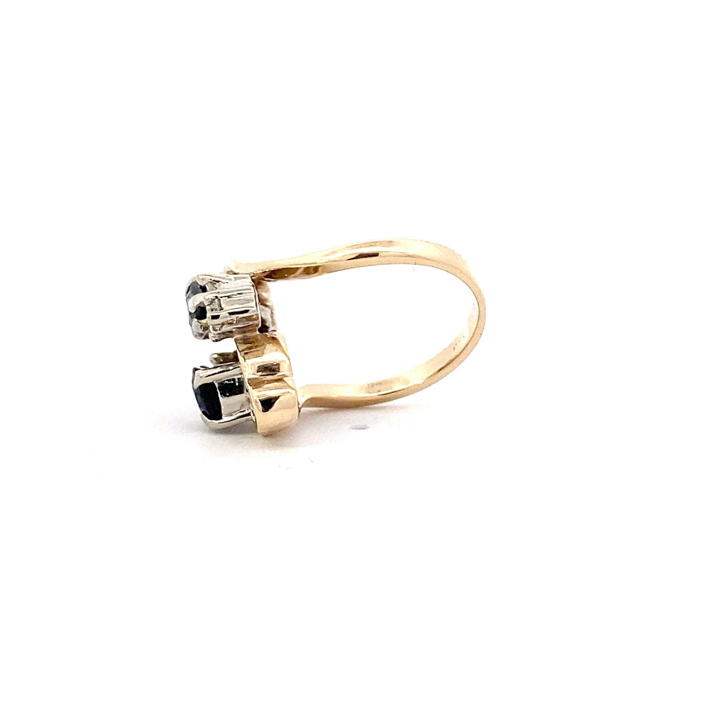 14K Yellow Gold & Sapphire Women's Diamond Ring - 0.22ct - ipawnishop.com