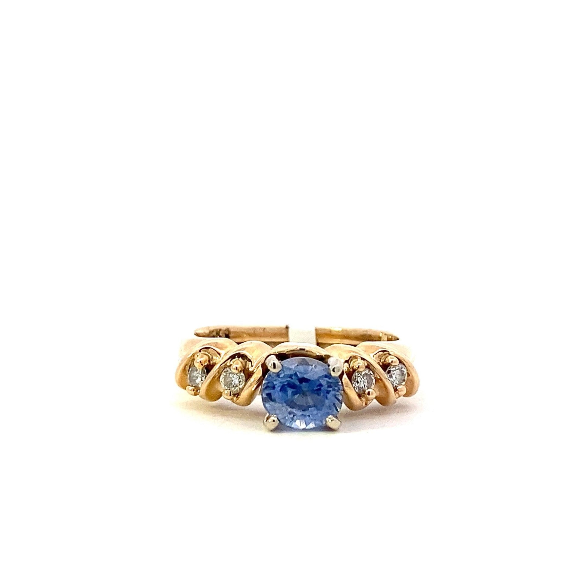 14K Yellow Gold & Tanzanite Women's Diamond Ring - 0.14ct - ipawnishop.com