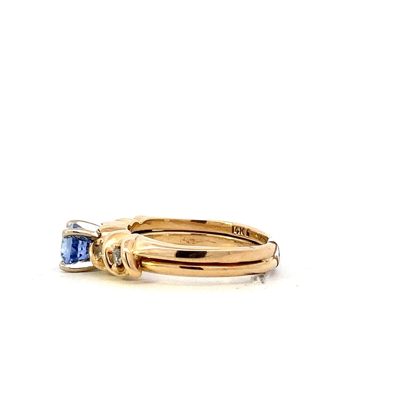 14K Yellow Gold & Tanzanite Women's Diamond Ring - 0.14ct - ipawnishop.com