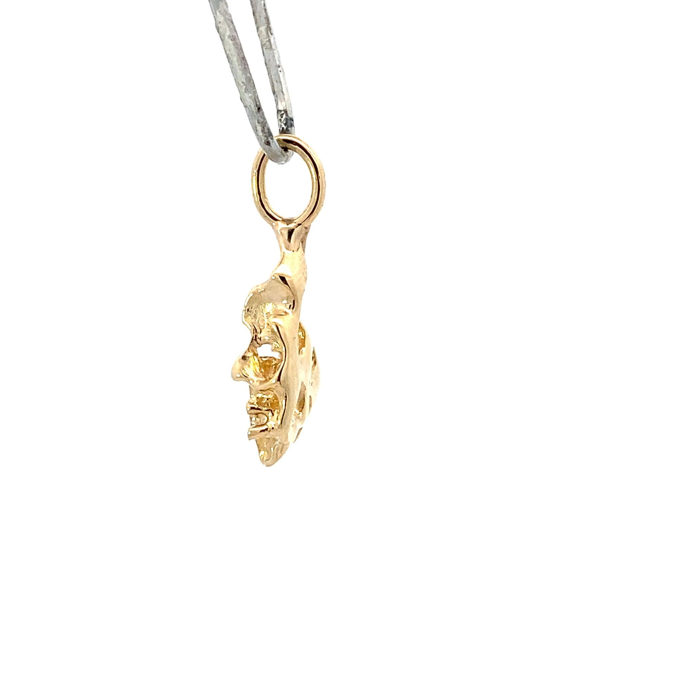 14K Yellow Gold Diamond Nugget Pendant - ipawnishop.com