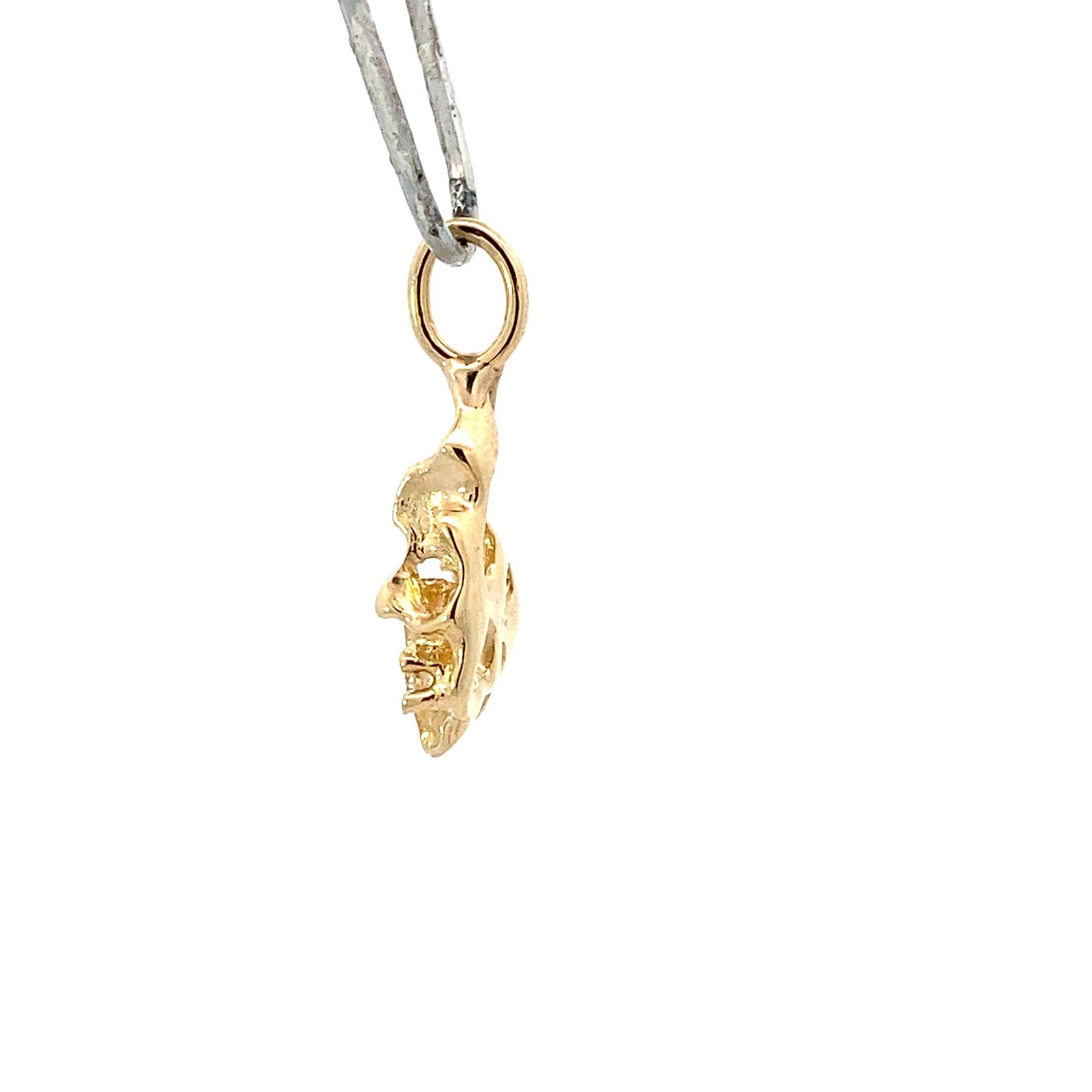 Colgante Pepita de Diamantes en Oro Amarillo 14K - ipawnishop.com