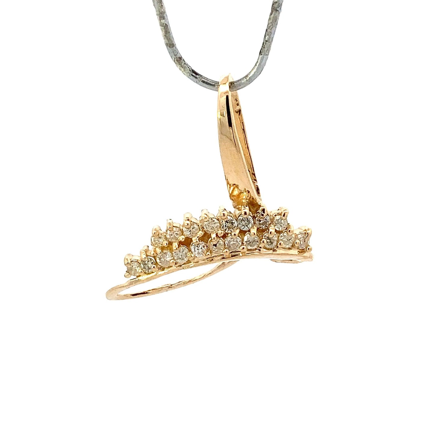 Colgante de Diamantes de Oro Amarillo 14K - 0.23ct - ipawnishop.com