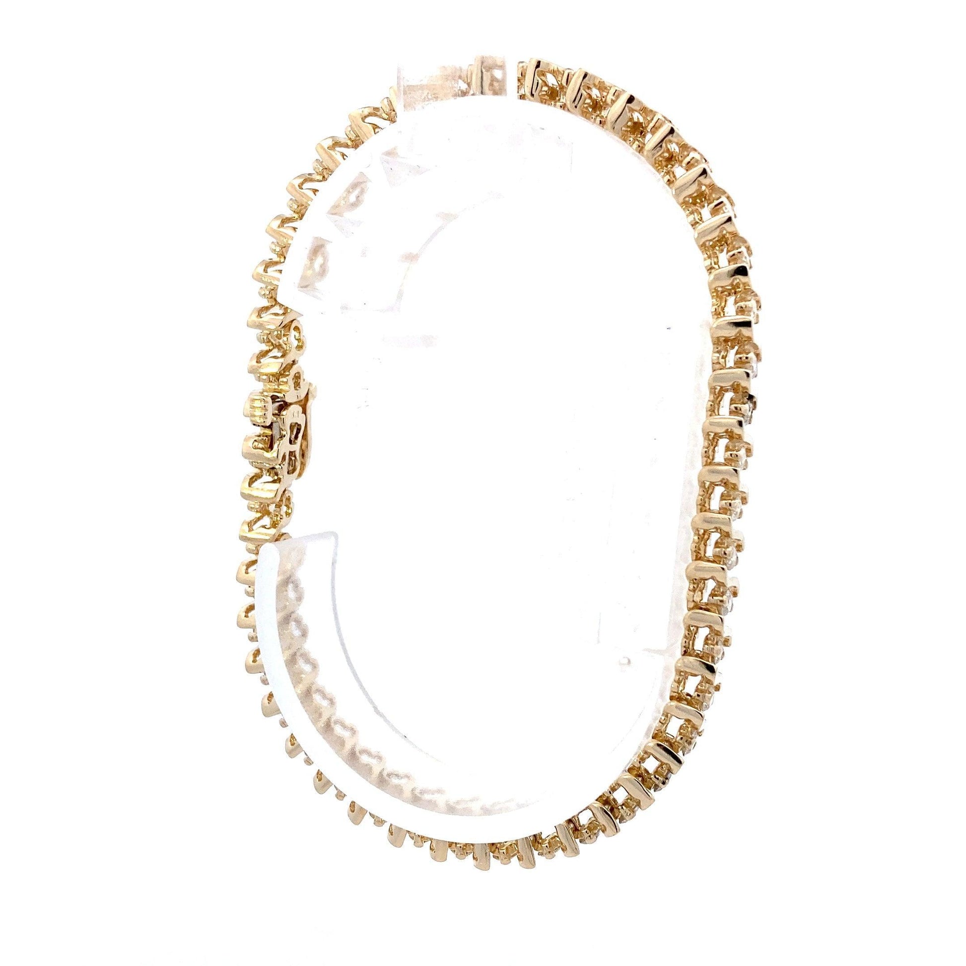 14K Yellow Gold Diamond Tennis Bracelet - 2.25ct - ipawnishop.com