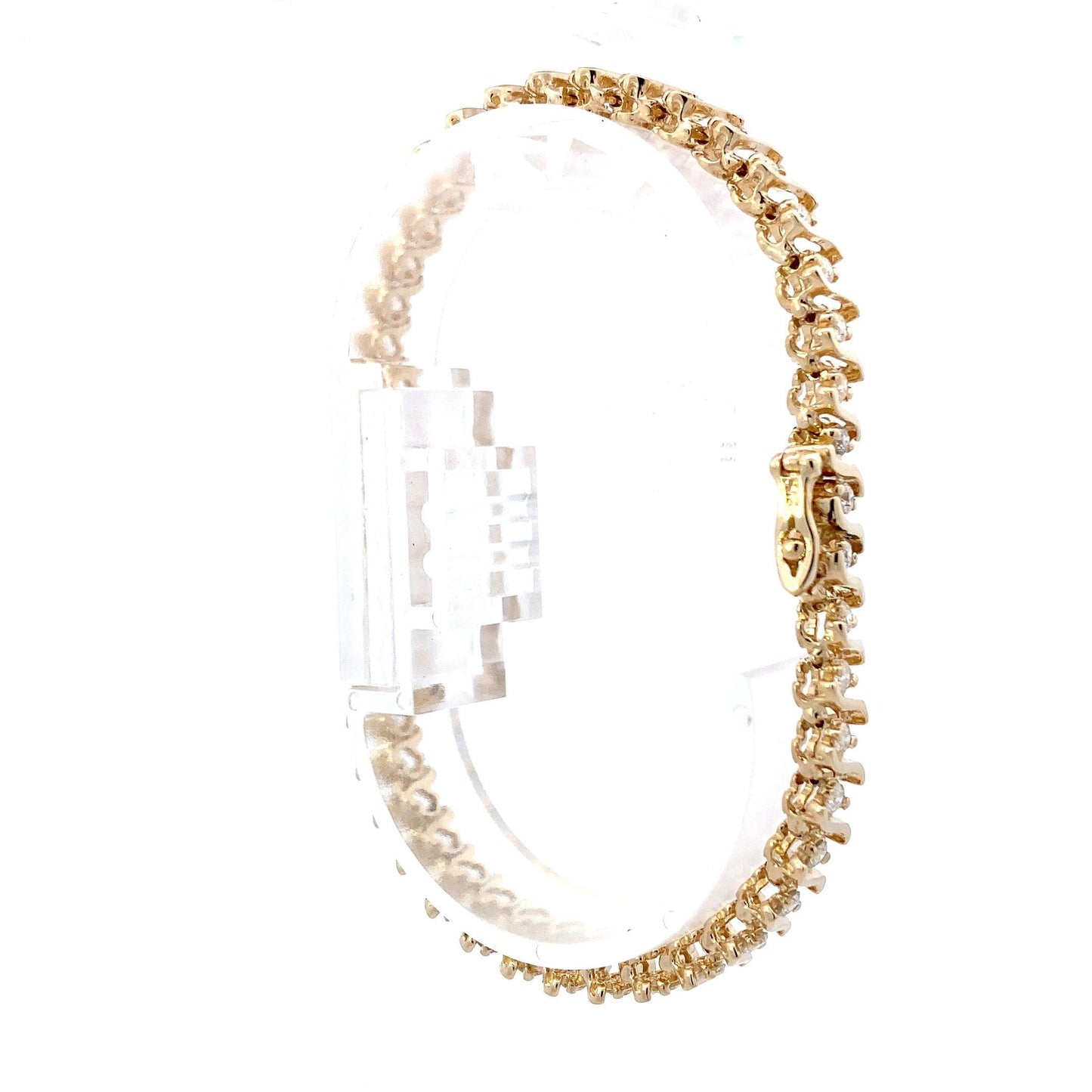 14K Yellow Gold Diamond Tennis Bracelet - 2.25ct - ipawnishop.com