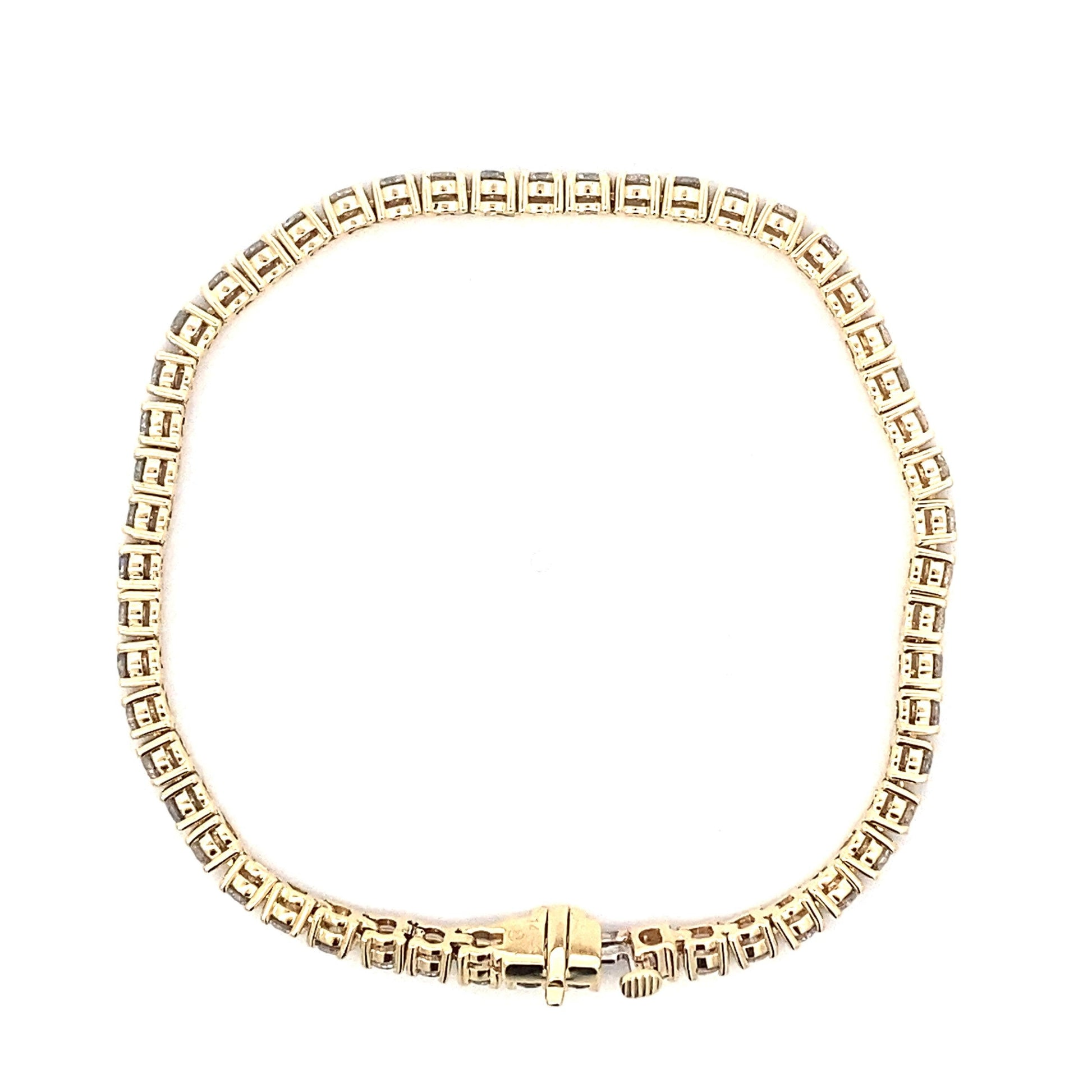 14K Yellow Gold Diamond Tennis Bracelet - 4.43ct - ipawnishop.com