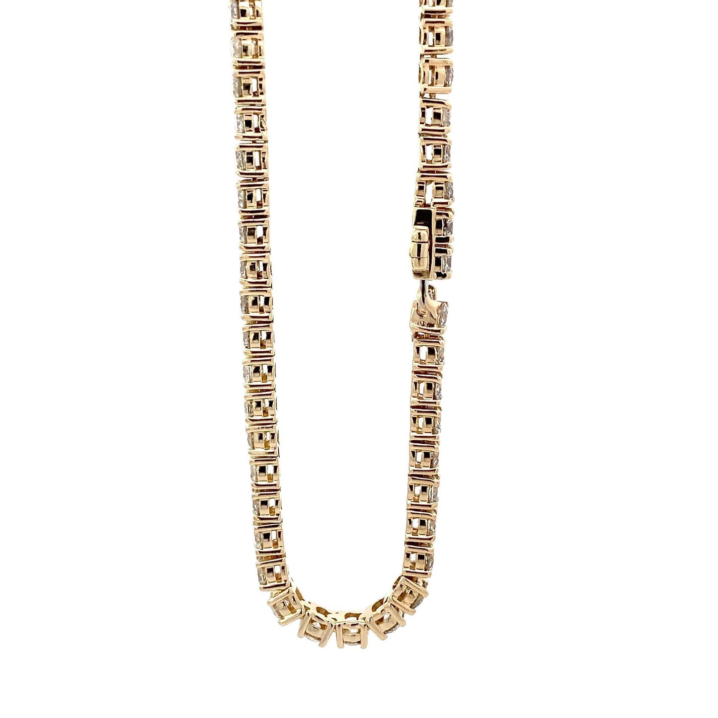 14K Yellow Gold Diamond Tennis Bracelet - 4.43ct - ipawnishop.com