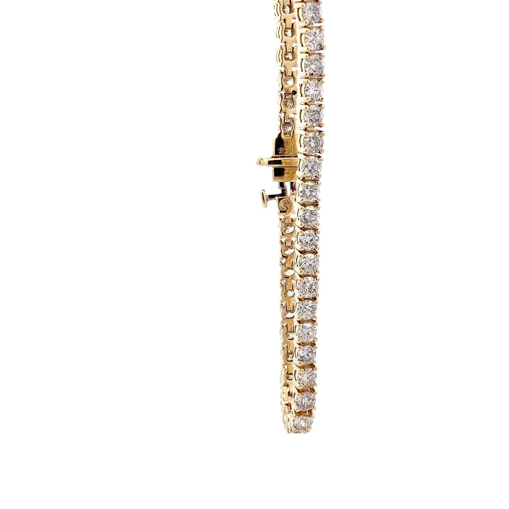 14K Yellow Gold Diamond Tennis Bracelet - 4.43ct - ipawnishop.com