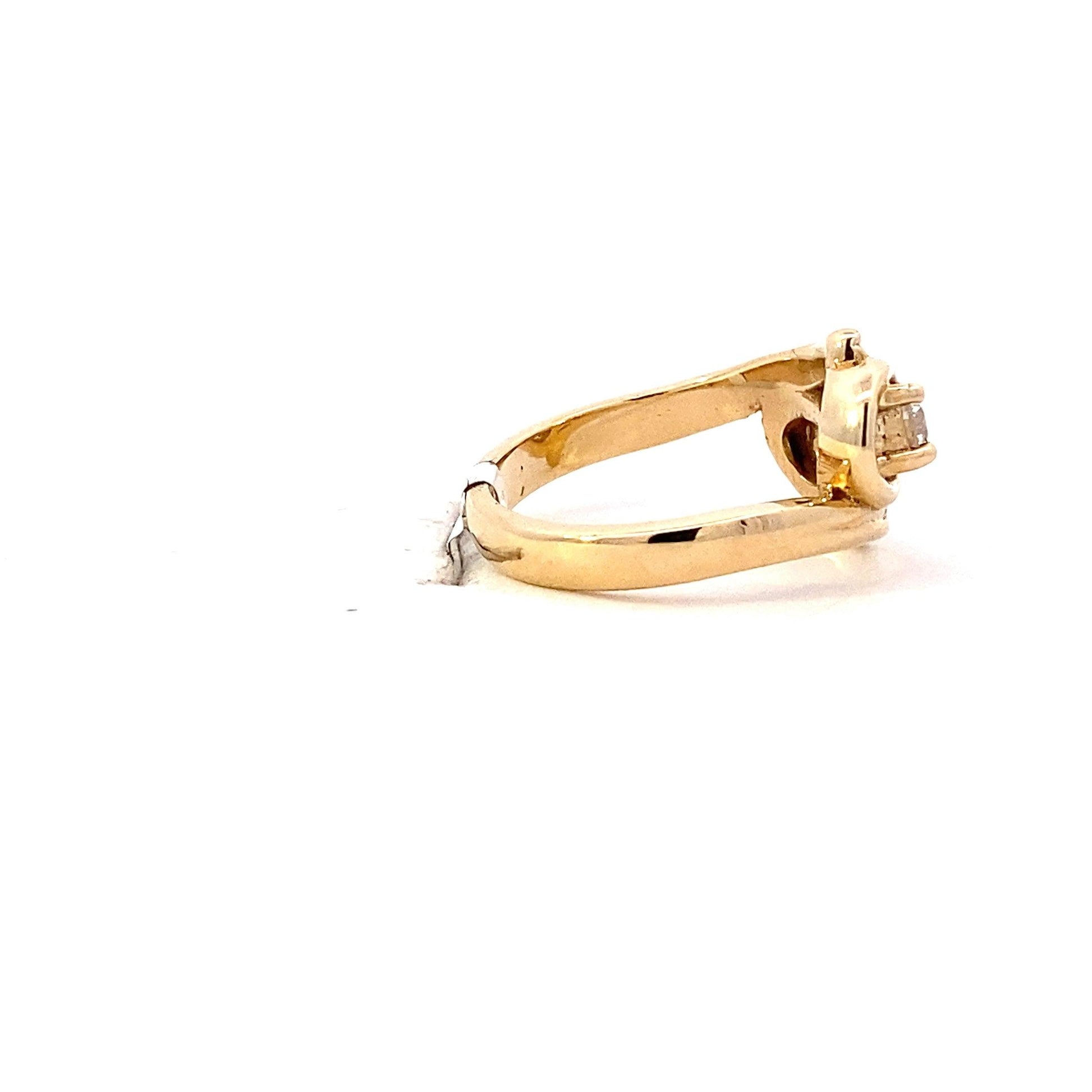 14K Yellow Gold Infinity Design Women's Diamond Ring - 0.42ct - ipawnishop.com