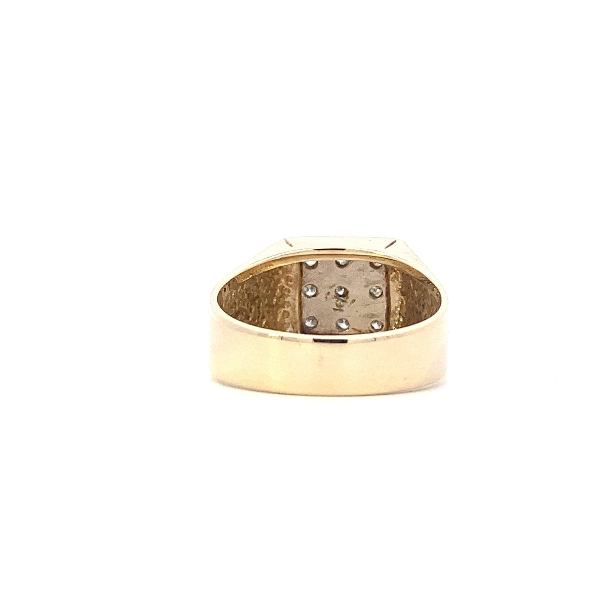 14K Yellow Gold Men's Diamond Ring - 0.19ct - ipawnishop.com