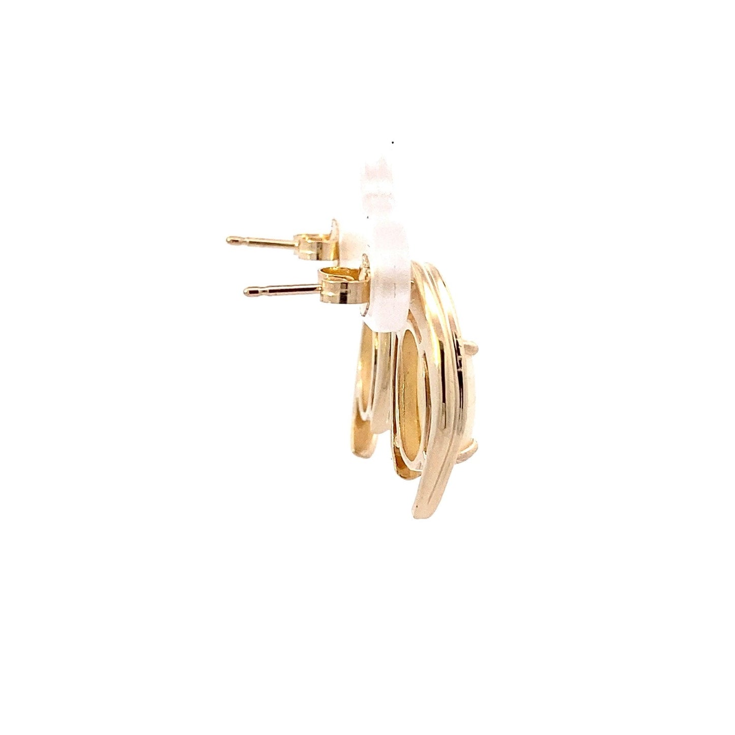 14K Yellow Gold Oval Opal Earrings - ipawnishop.com