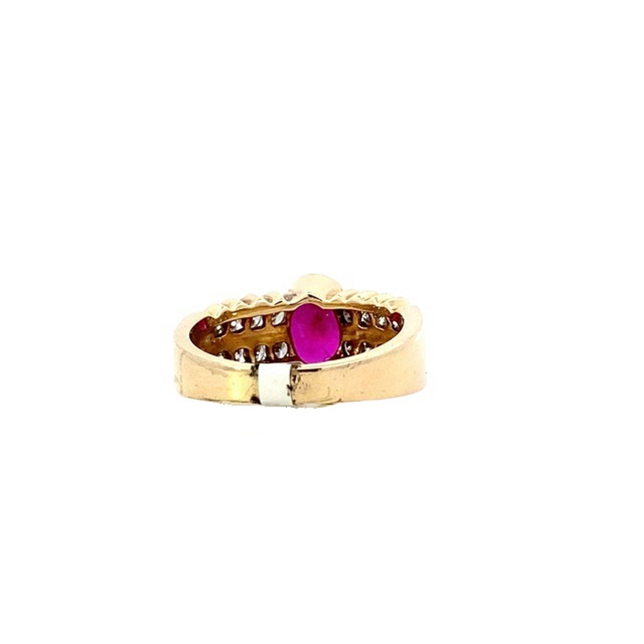 14K Yellow Gold Ruby Women's Diamond Ring - 0.50ct - ipawnishop.com