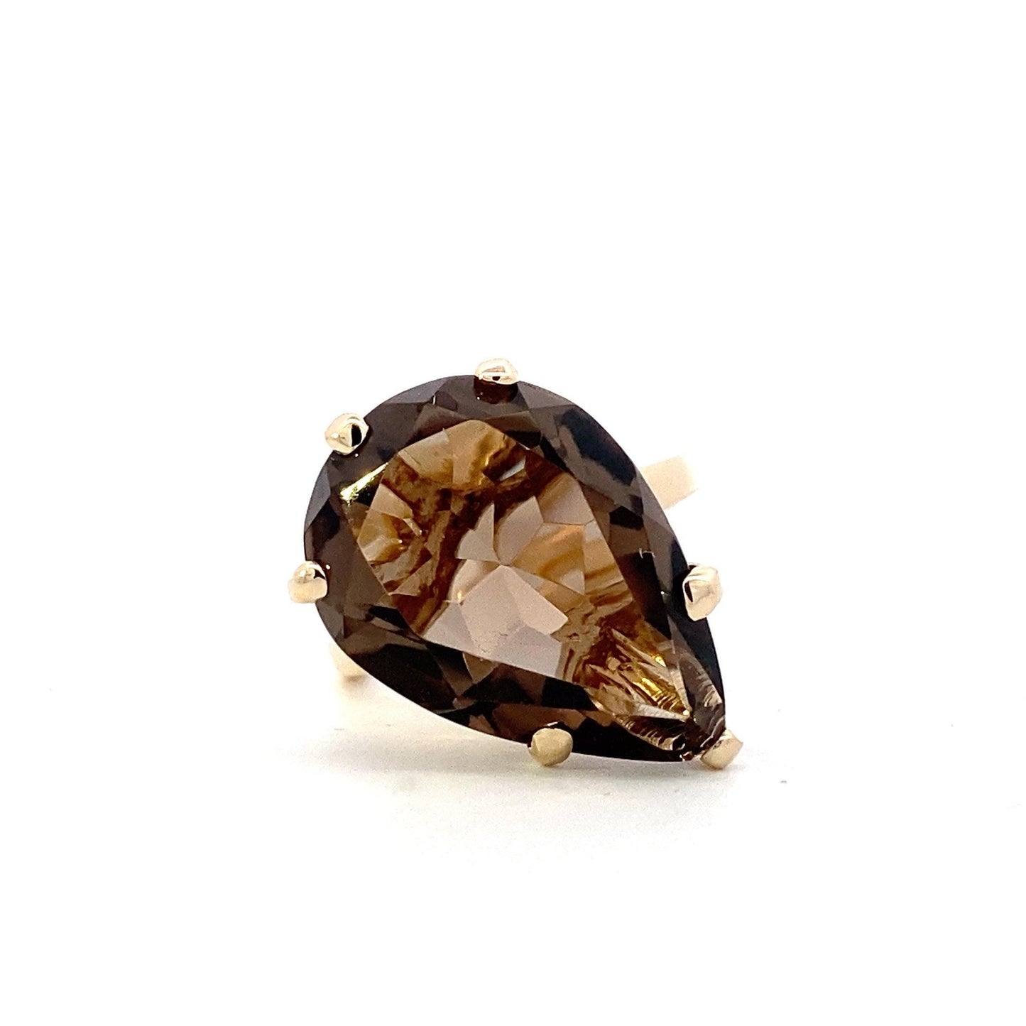 14K Yellow Gold Smokey Quartz Ring - ipawnishop.com