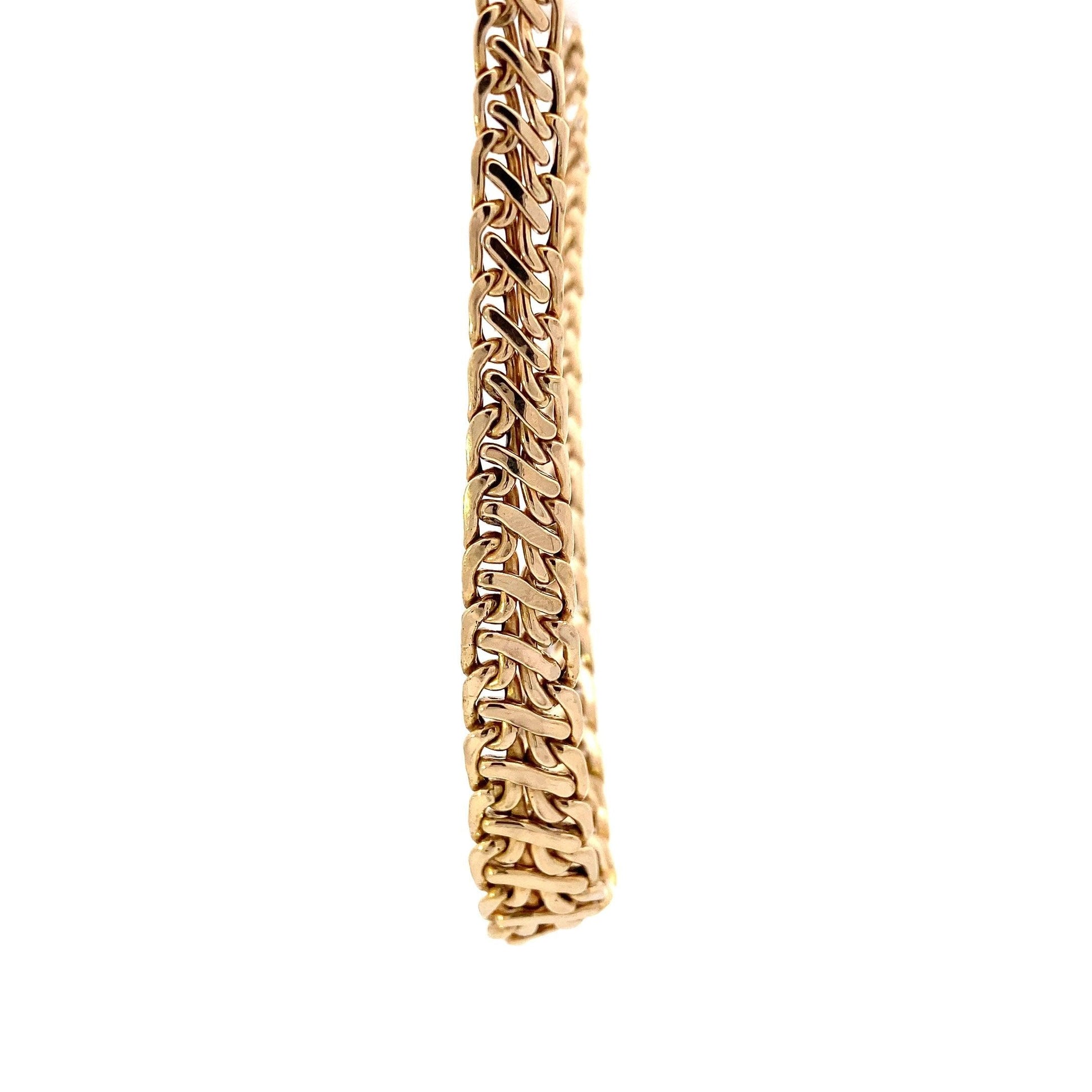 14K Yellow Gold Tapered Double Curb Hollow Chain - ipawnishop.com