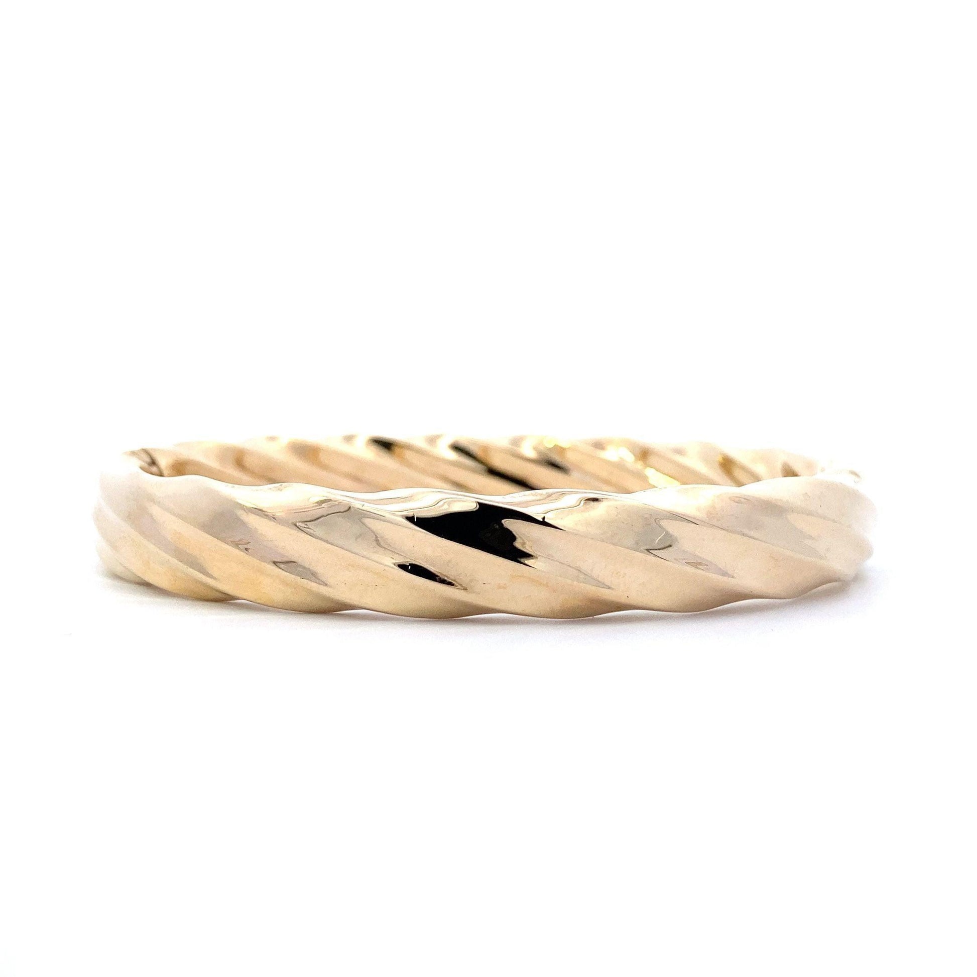 14K Yellow Gold Twisted Bangle - ipawnishop.com