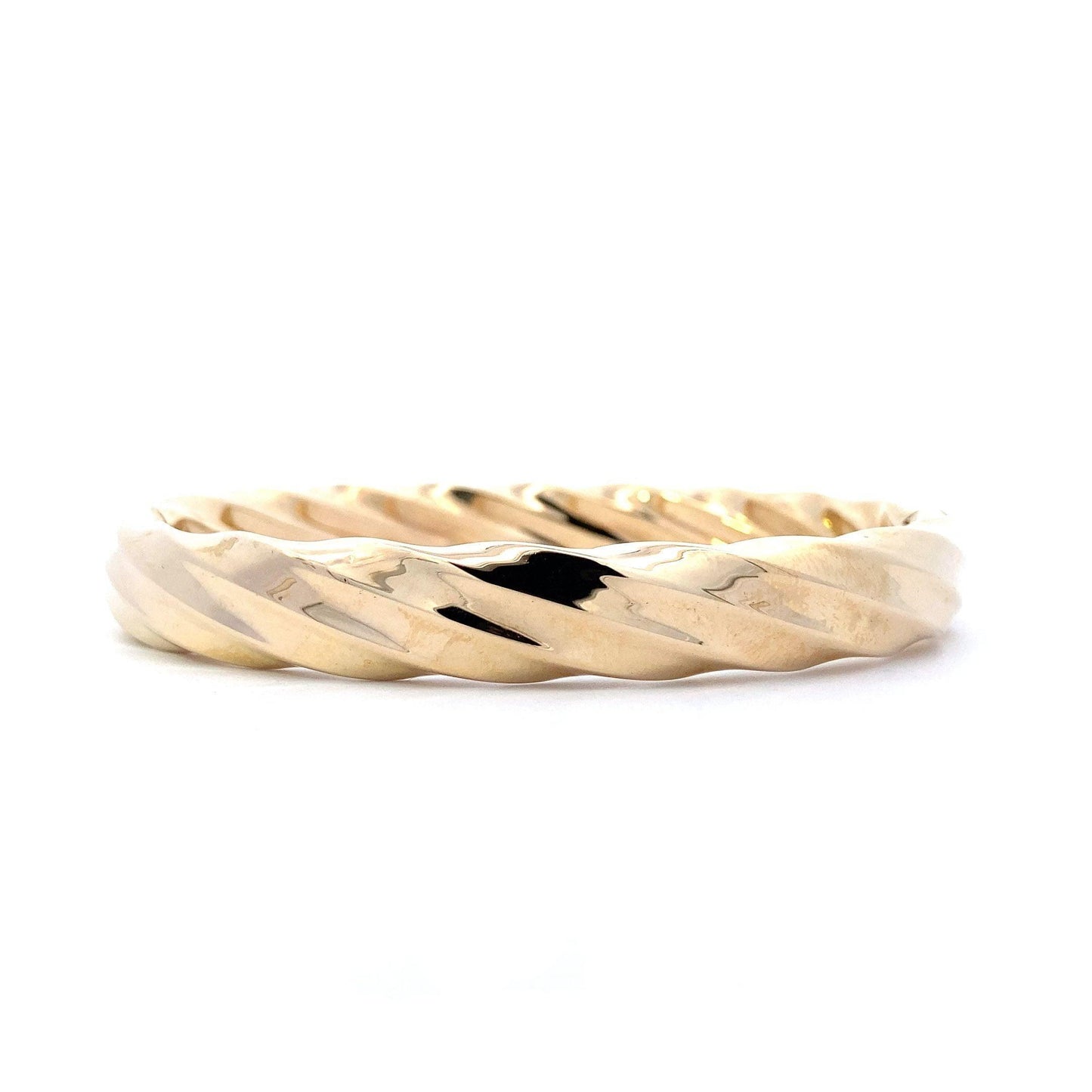 14K Yellow Gold Twisted Bangle - ipawnishop.com