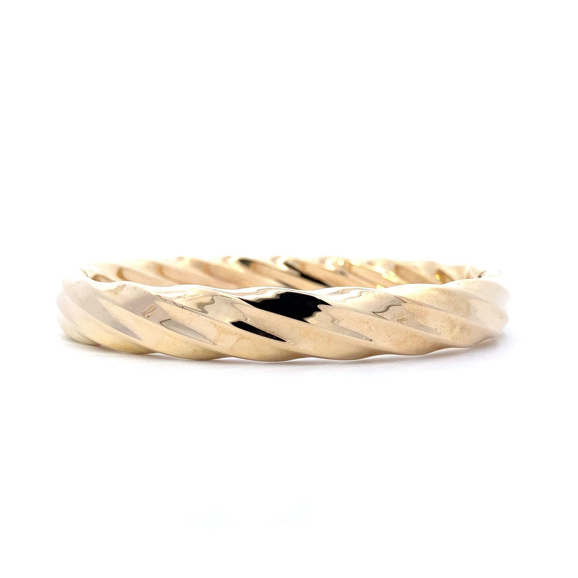 14K Yellow Gold Twisted Bangle - ipawnishop.com
