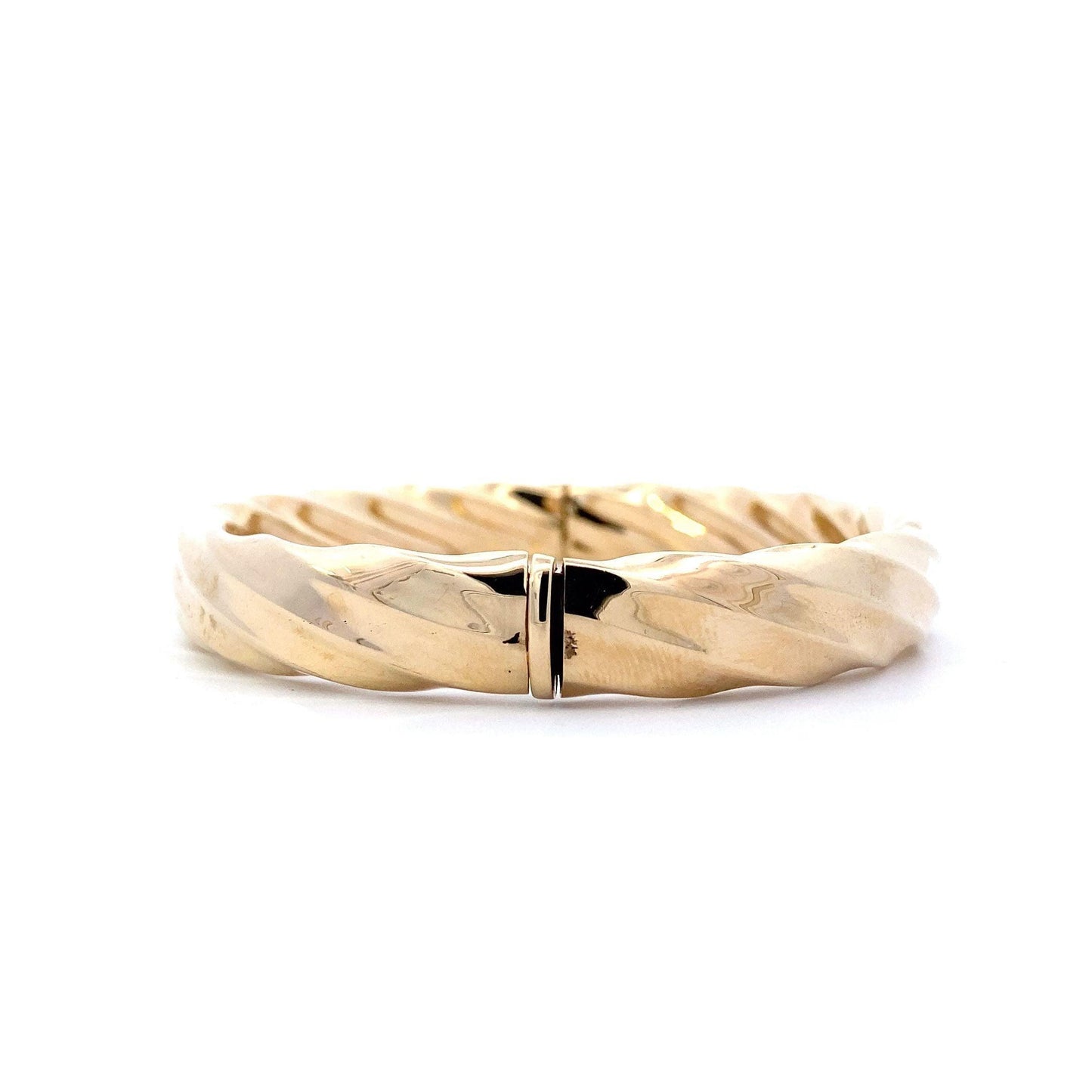 14K Yellow Gold Twisted Bangle - ipawnishop.com