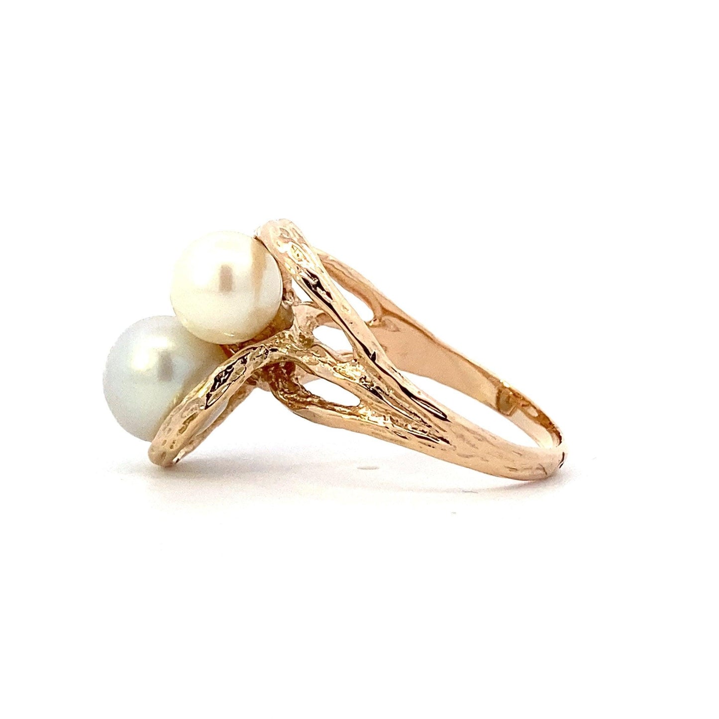 14K Yellow Gold Women's Akoya Pearl Ring - ipawnishop.com