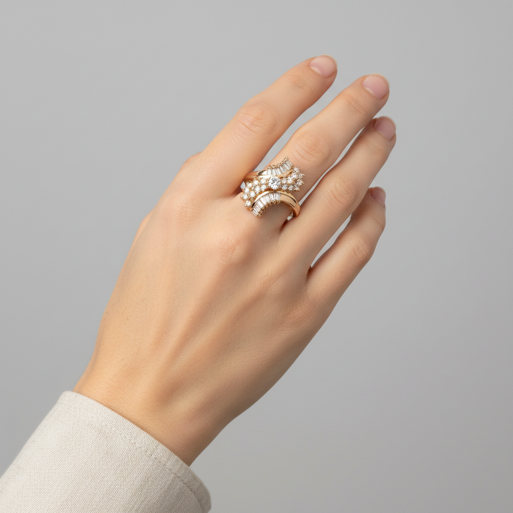 14K Yellow Gold Women's Diamond Ring - 1.01ct