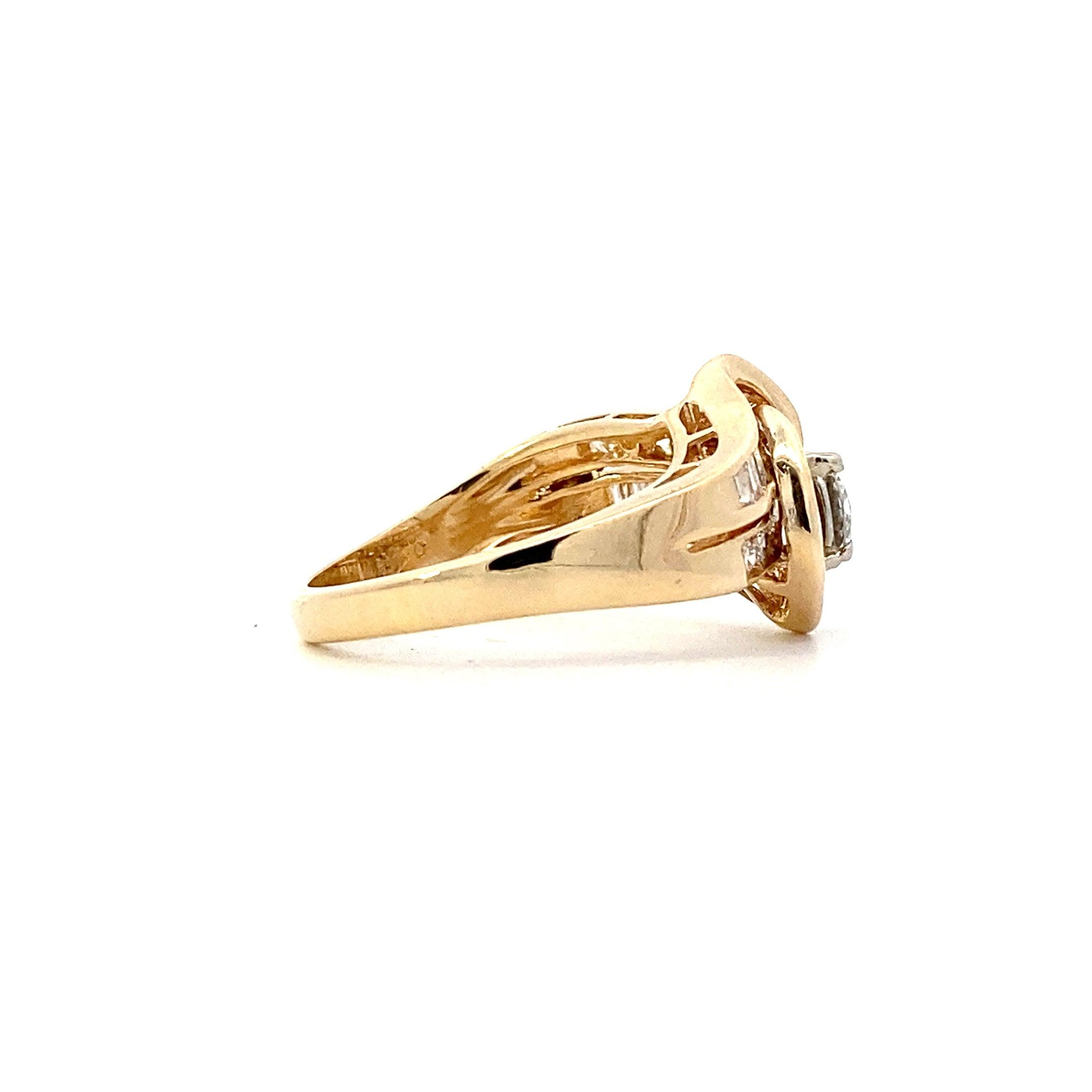 14K Yellow Gold Women's Diamond Ring - 1.11ct - ipawnishop.com
