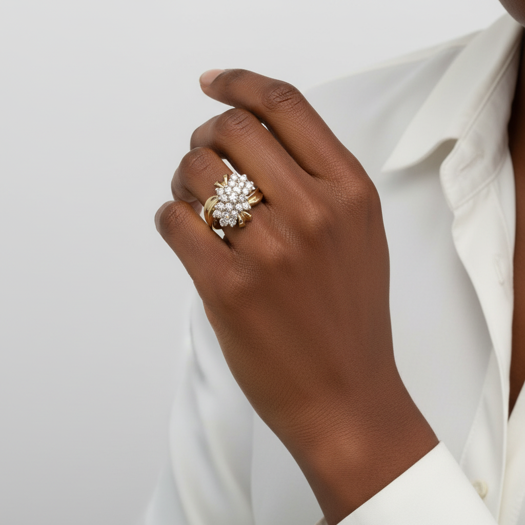 14K Yellow Gold Women's Diamond Ring - 1.13ct