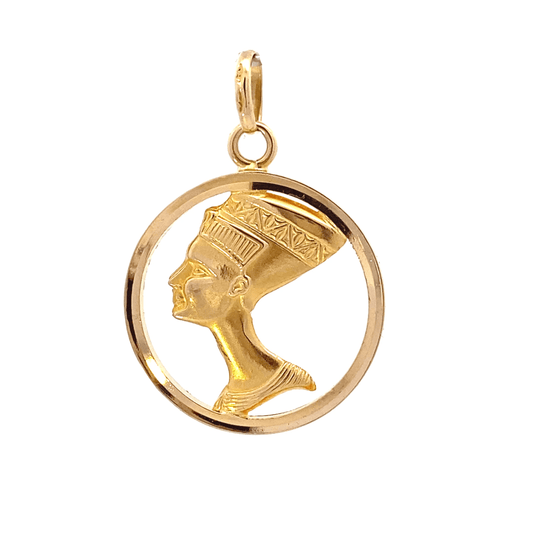 18K Yellow Gold Nefertiti Pendant