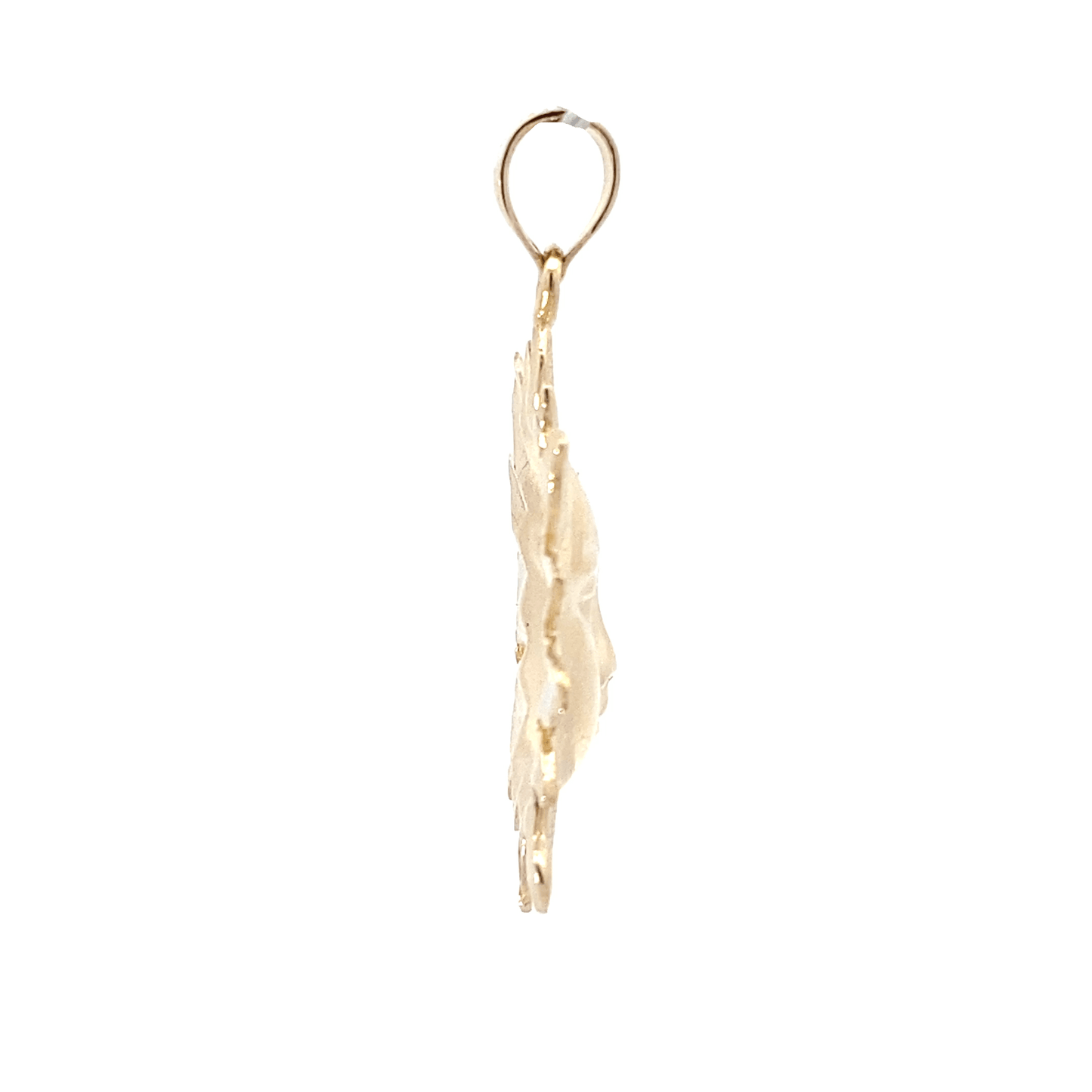 14K Yellow Gold Sun Face Pendant