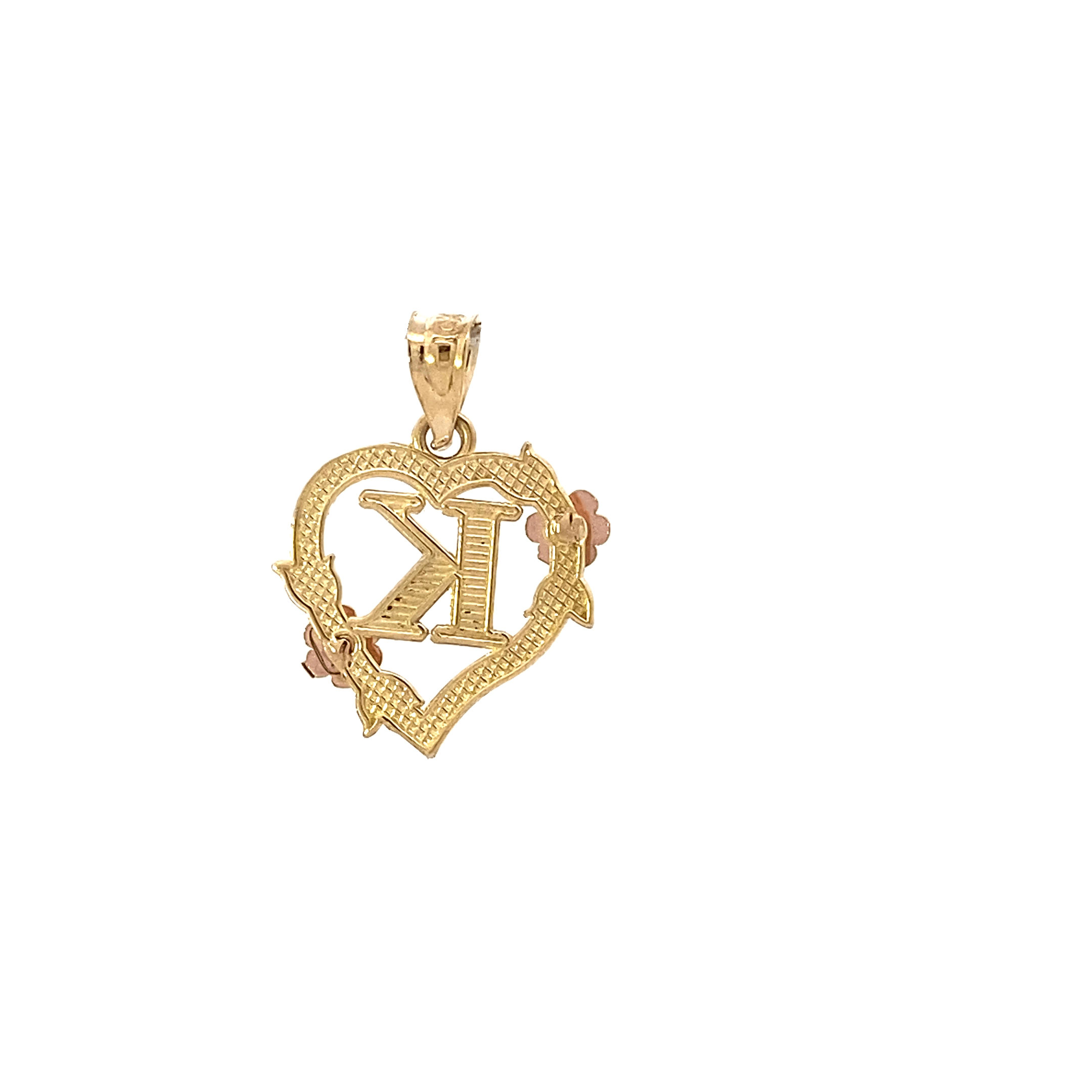 10K Yellow & Rose Gold Letter 