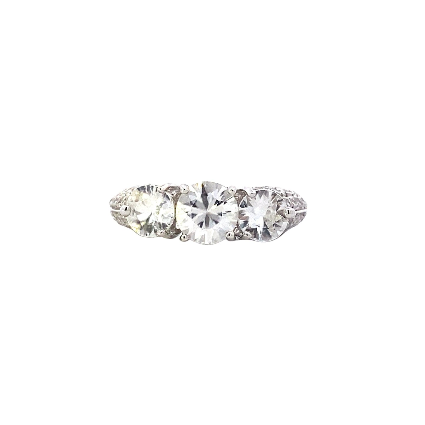 10K White Gold Women's White Topaz Ring